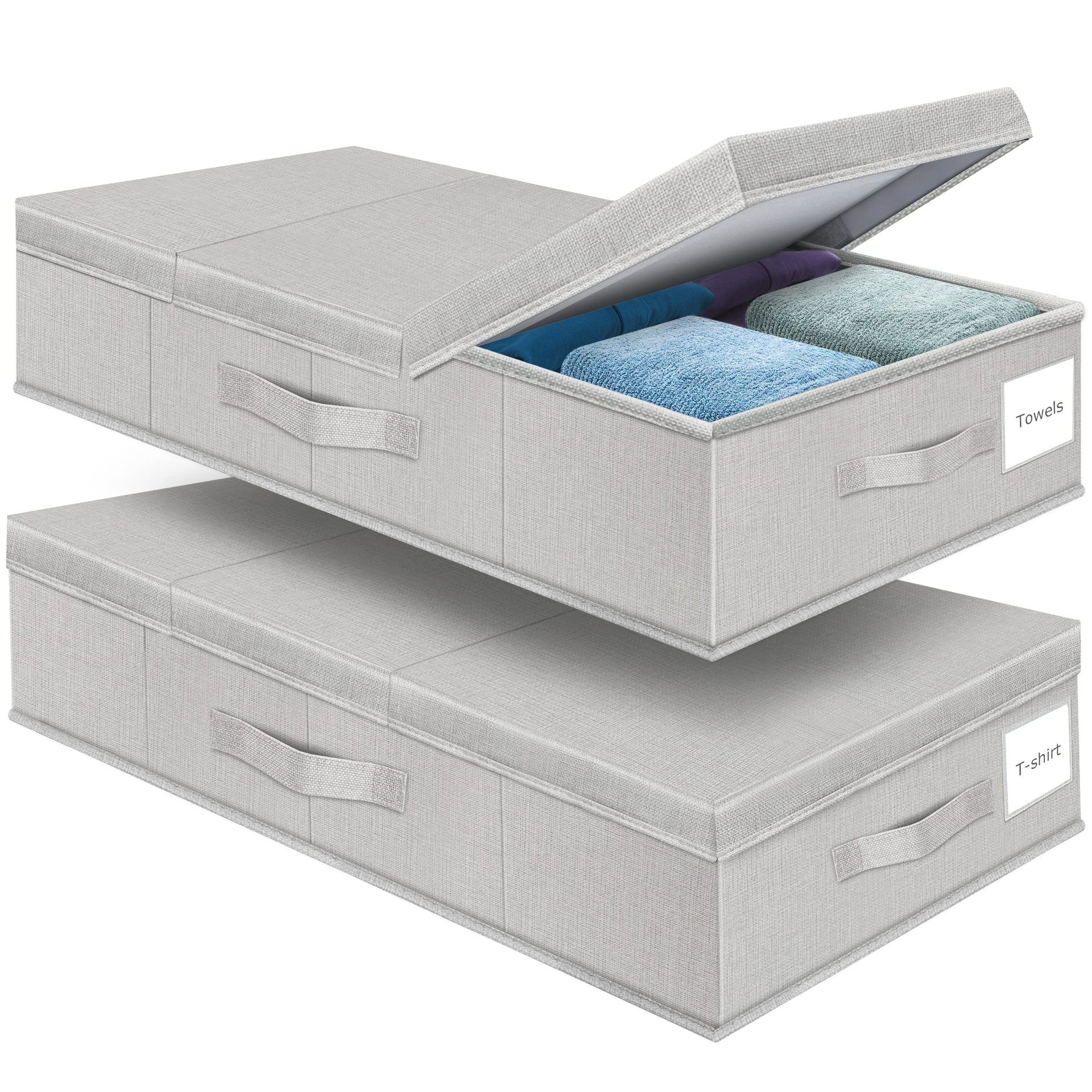 2Pack Large Underbed Storage Containers Bin with Lids