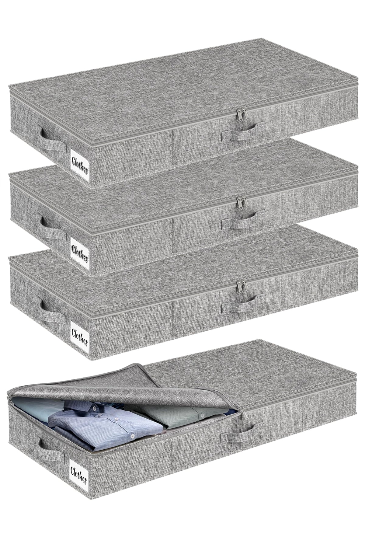 Under Bed Storage Container Bins 4 Pack (4 Count)