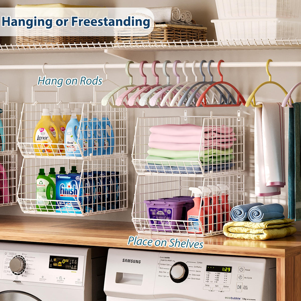 6 Tier Extended Depth Hanging Closet Organizer