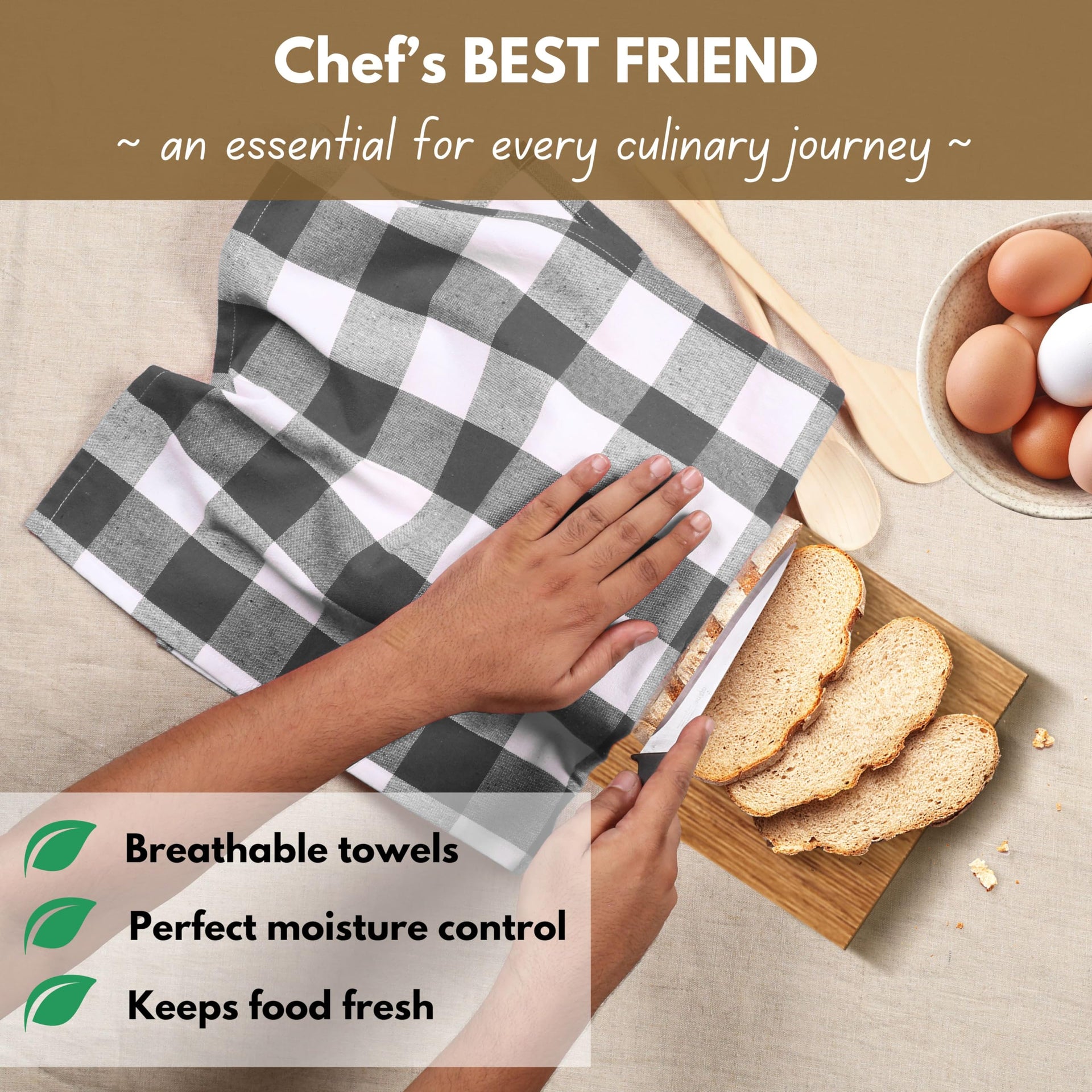 4 Pack Kitchen Towel with Hanging Loop 16x26 inches