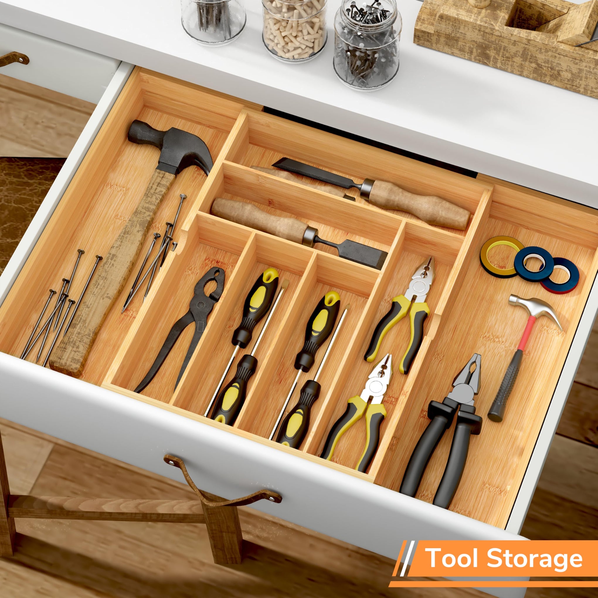3" Deepth Expandable Drawer Organizer