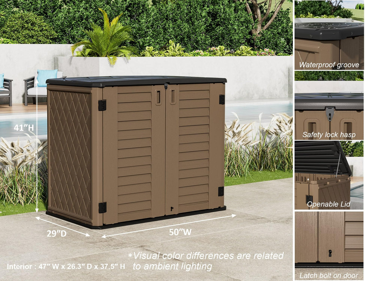 4x2.5 FT Outdoor Storage Shed