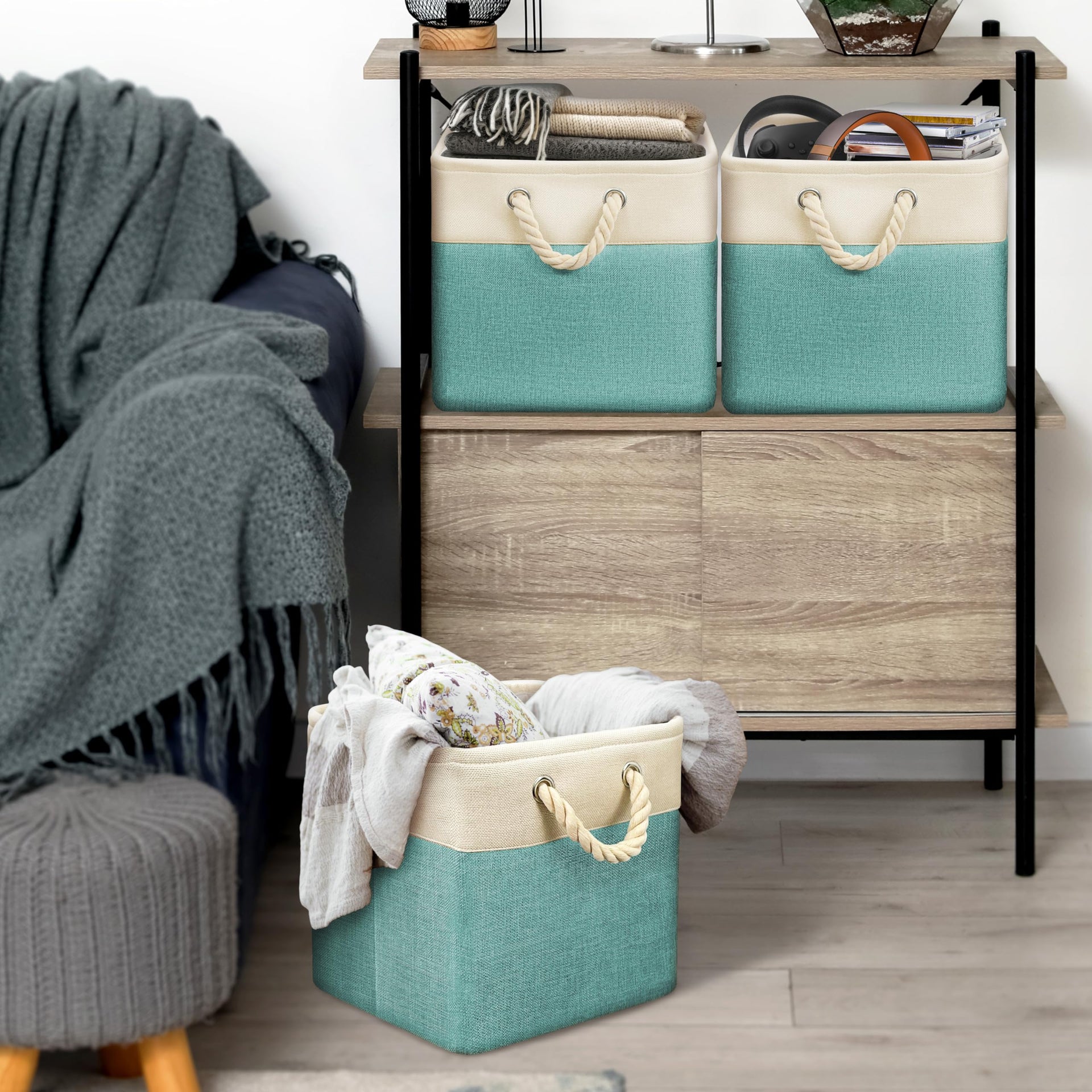 13" x 13" Large Fabric Storage Cubes (3 Count)