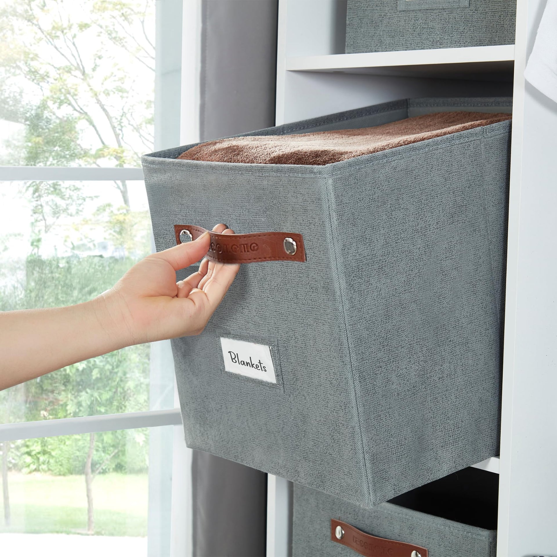 Storage Bins Cube Storage Bin with Labels (6 Count)