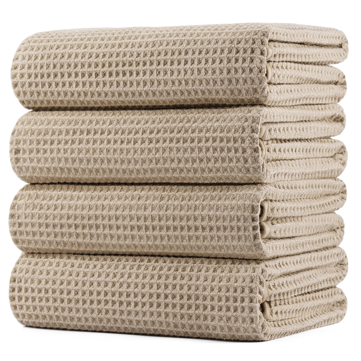 430 GSM Poly Blend Microfiber Quick Dry Waffle Bath Towel (4 Count)