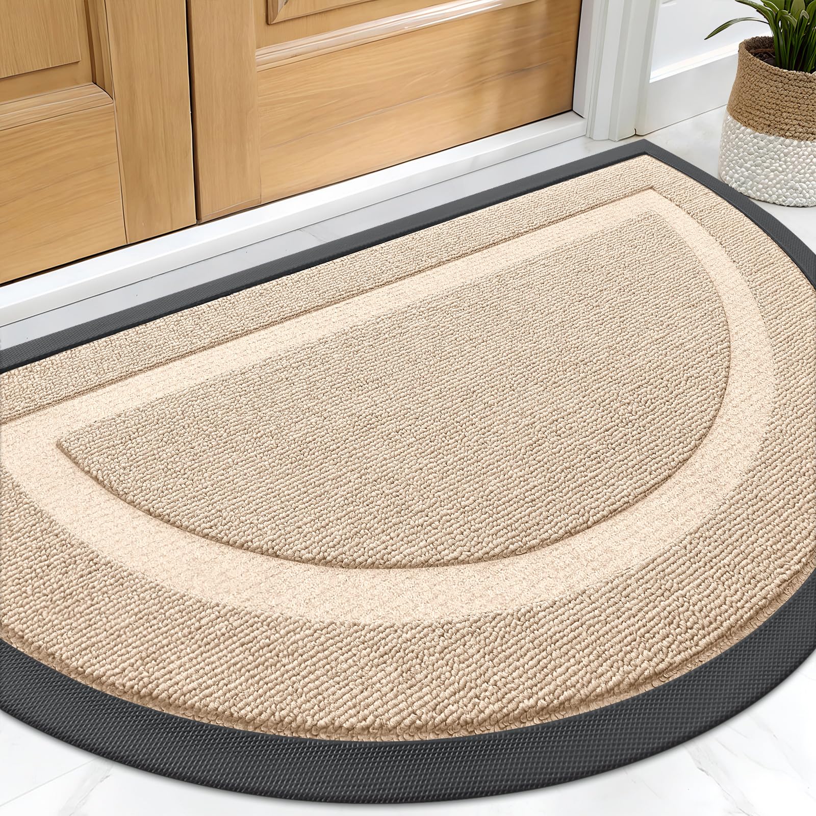 Half Circle Front Door Mat Outside 29.5x17 All
