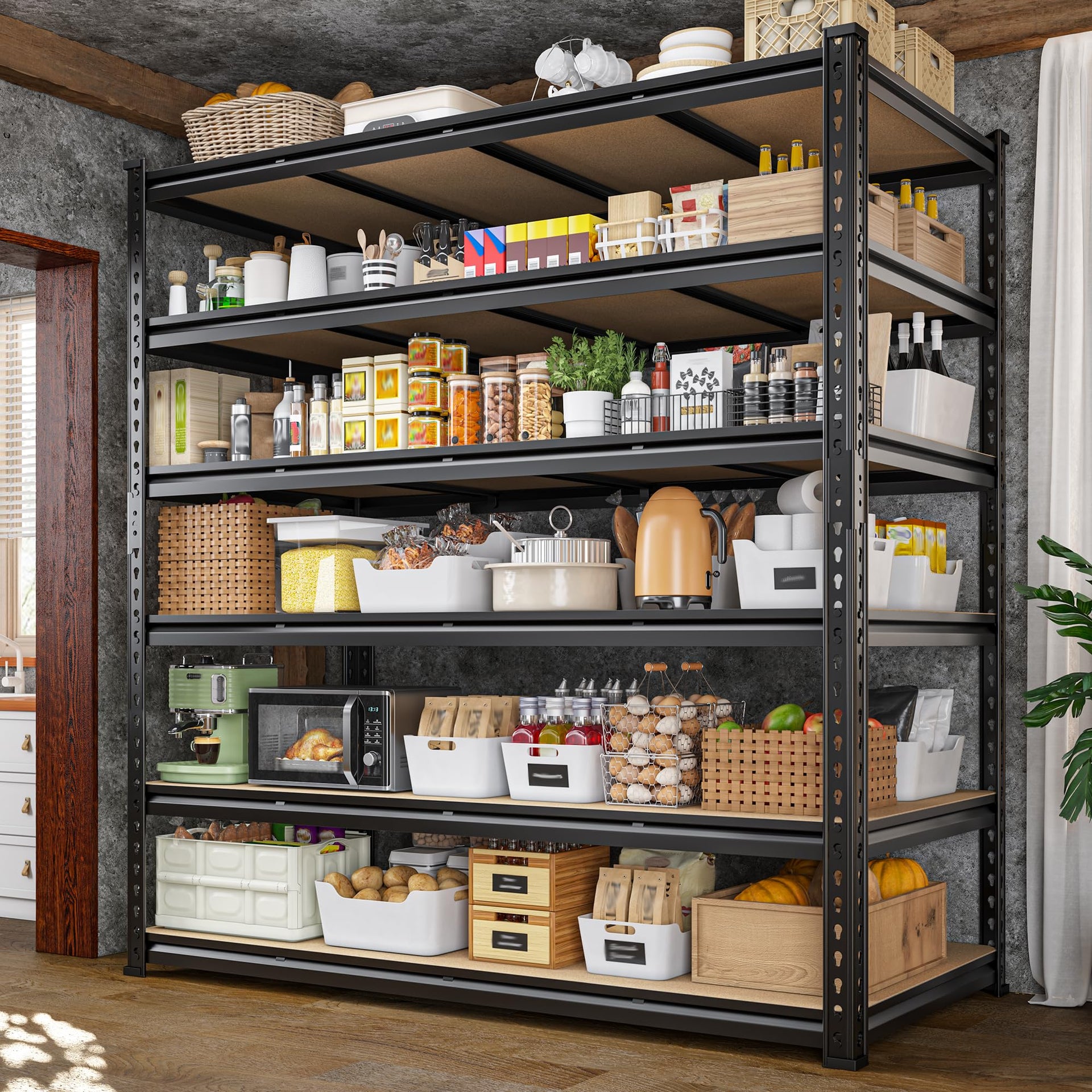 55" W Garage Shelving