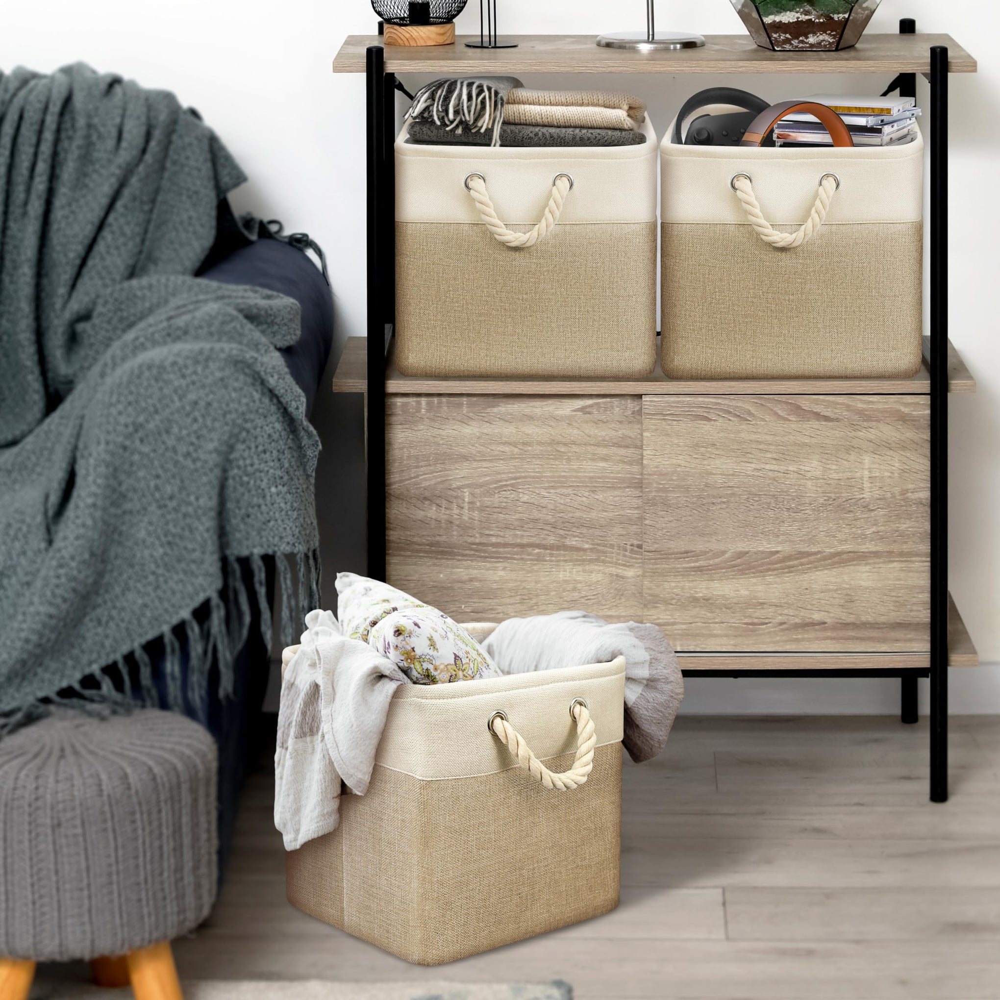 13" x 13" Large Fabric Storage Cubes (3 Count)