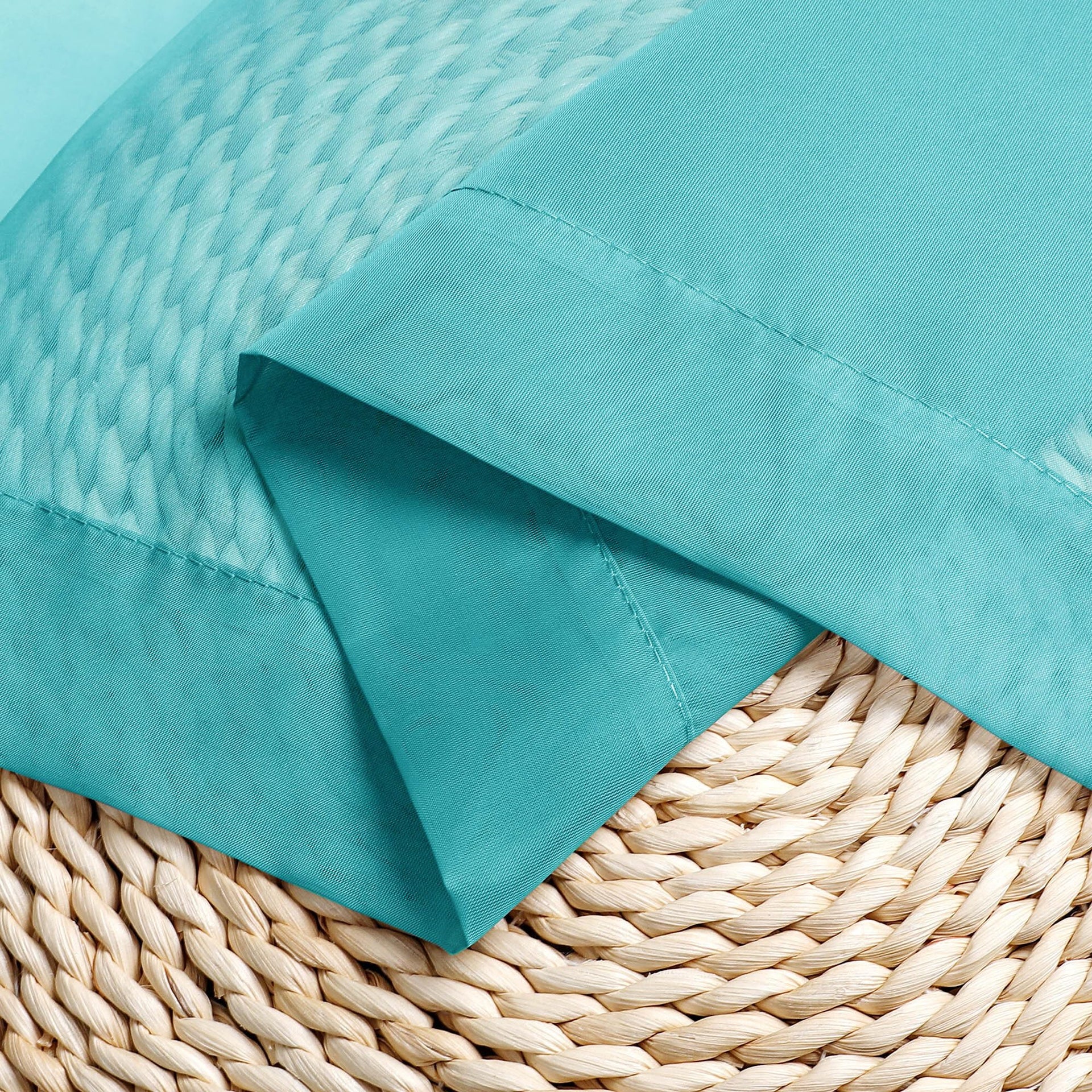 Turquoise Sheer Curtains 54 Inch Long 2 Panels (2 Count)