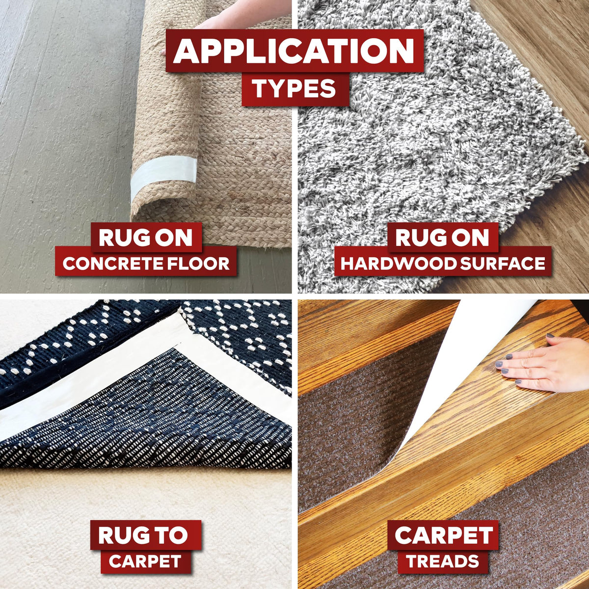 Double Sided Carpet Tape for Area Rugs (90 Foot)