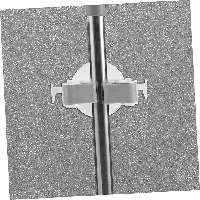 2pcs Mop Broom Holders Wall Mount Kitchen Organizer Self Adhesive Towel Hooks for Bathroom