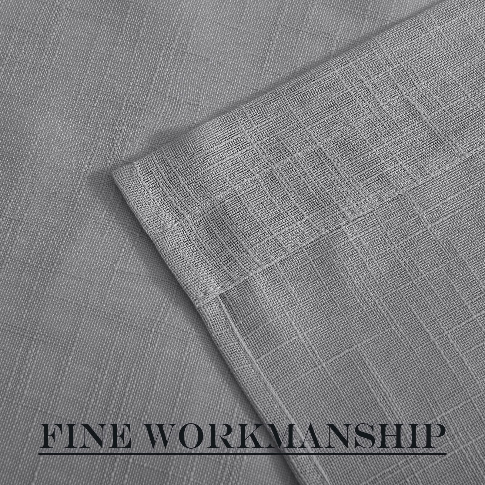 Linen French Sheer Door Curtains 26 x 40 inches Long for Privacy