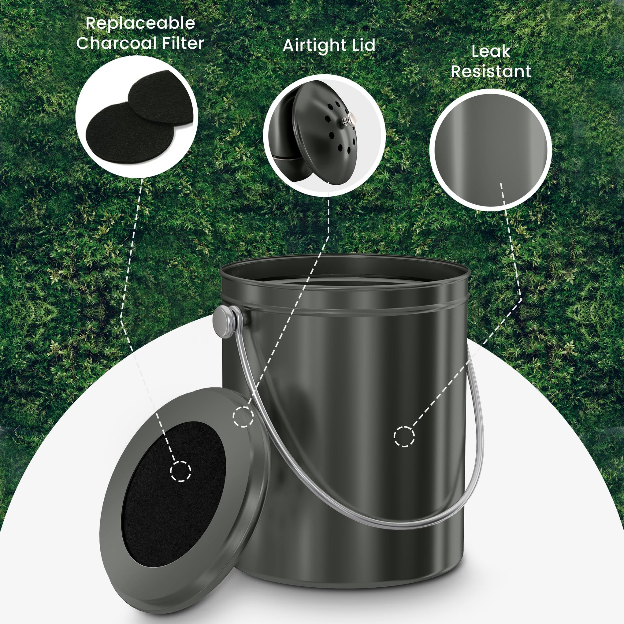 Countertop Compost Bin 1.3 Gallon
