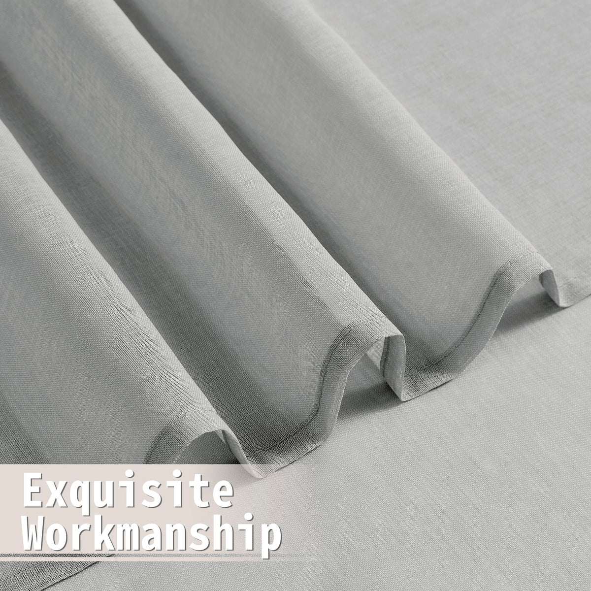 Sheer Door Curtains Closet Linen Textured Curtain Sheers Doorway Light Filtering Voile French Doors Rod Pocket Curtains Patio Glass Door