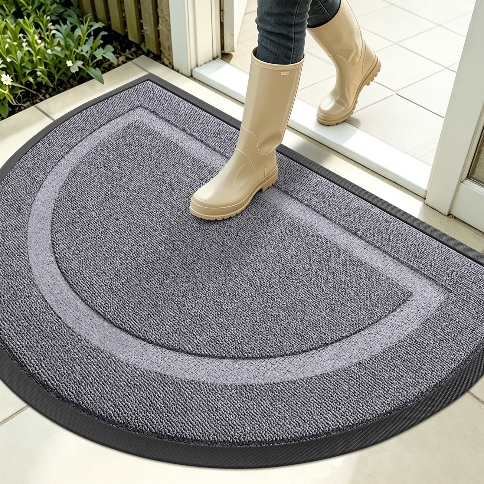 Half Circle Front Door Mat Outside 35x23 All