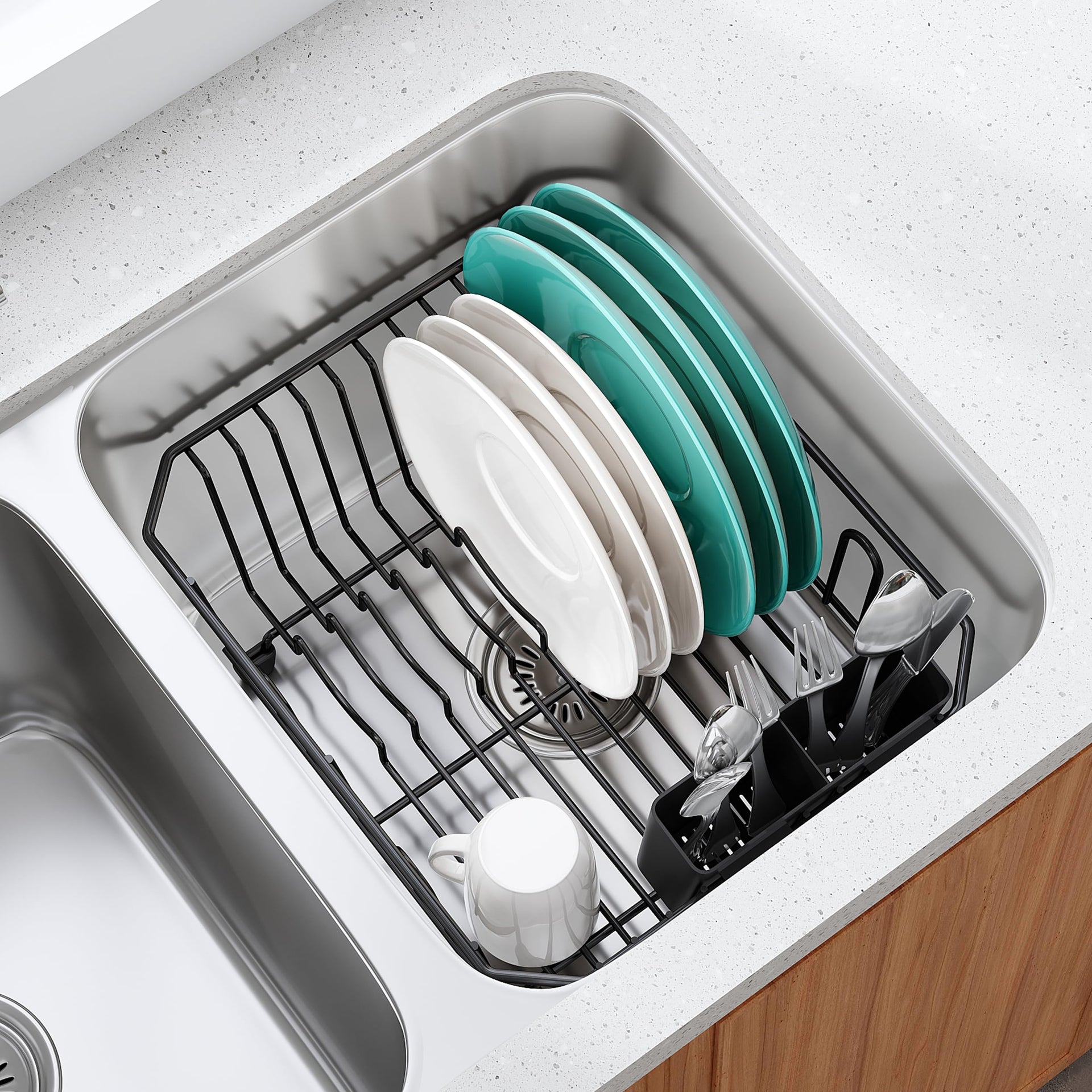 in Sink Dish Drying Rack