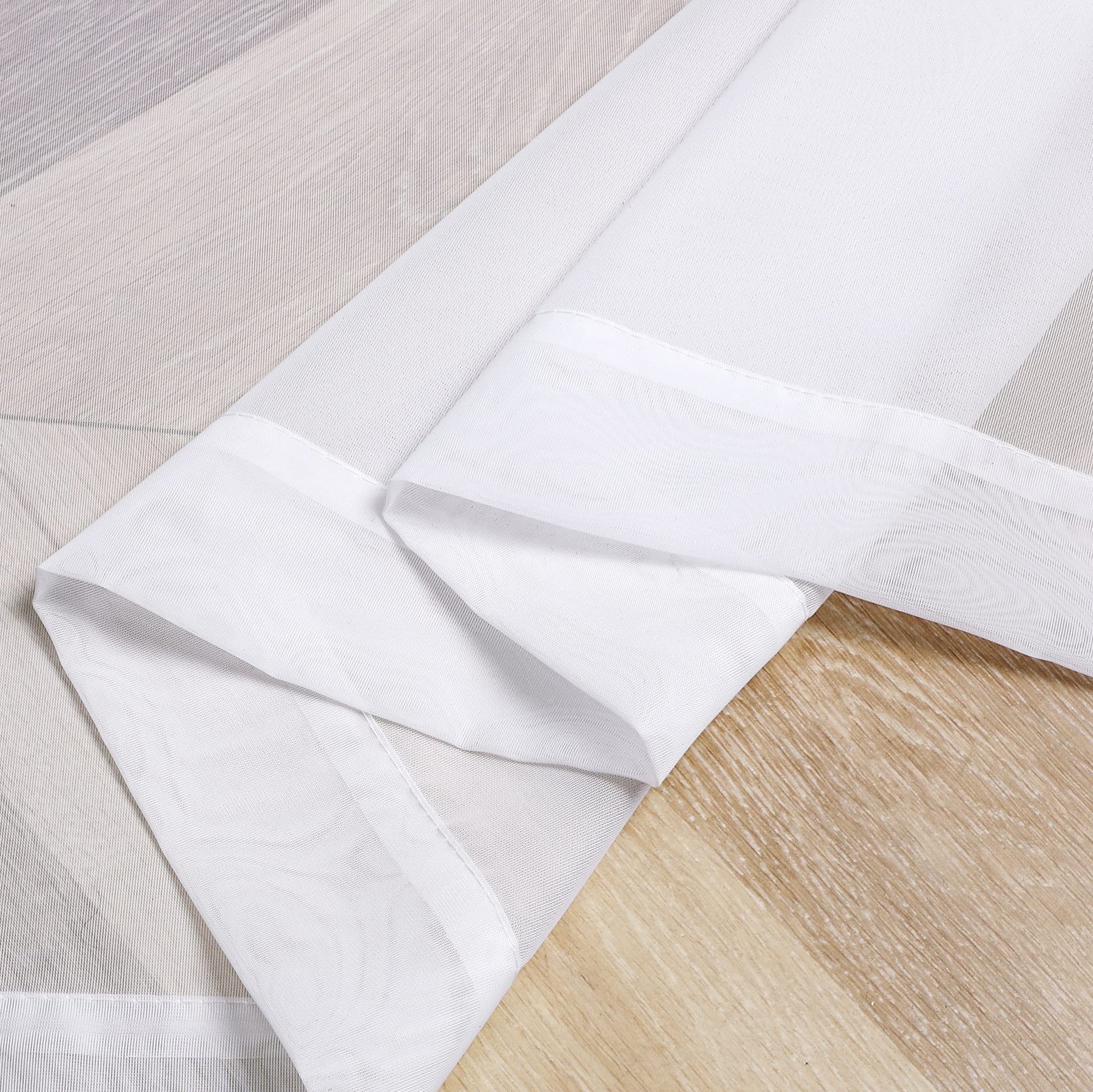 Sheer White Curtains 24 Inch Length Set