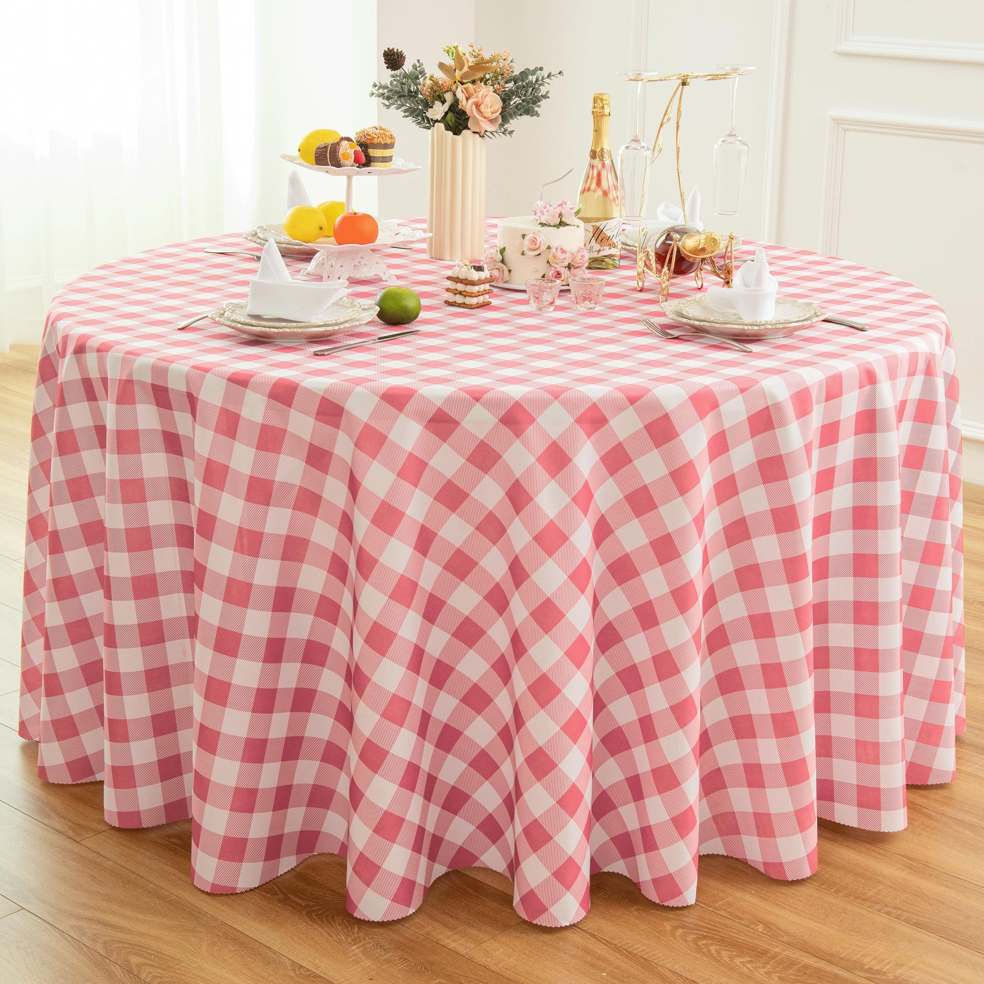 Waterproof Plaid Tablecloth Fabric
