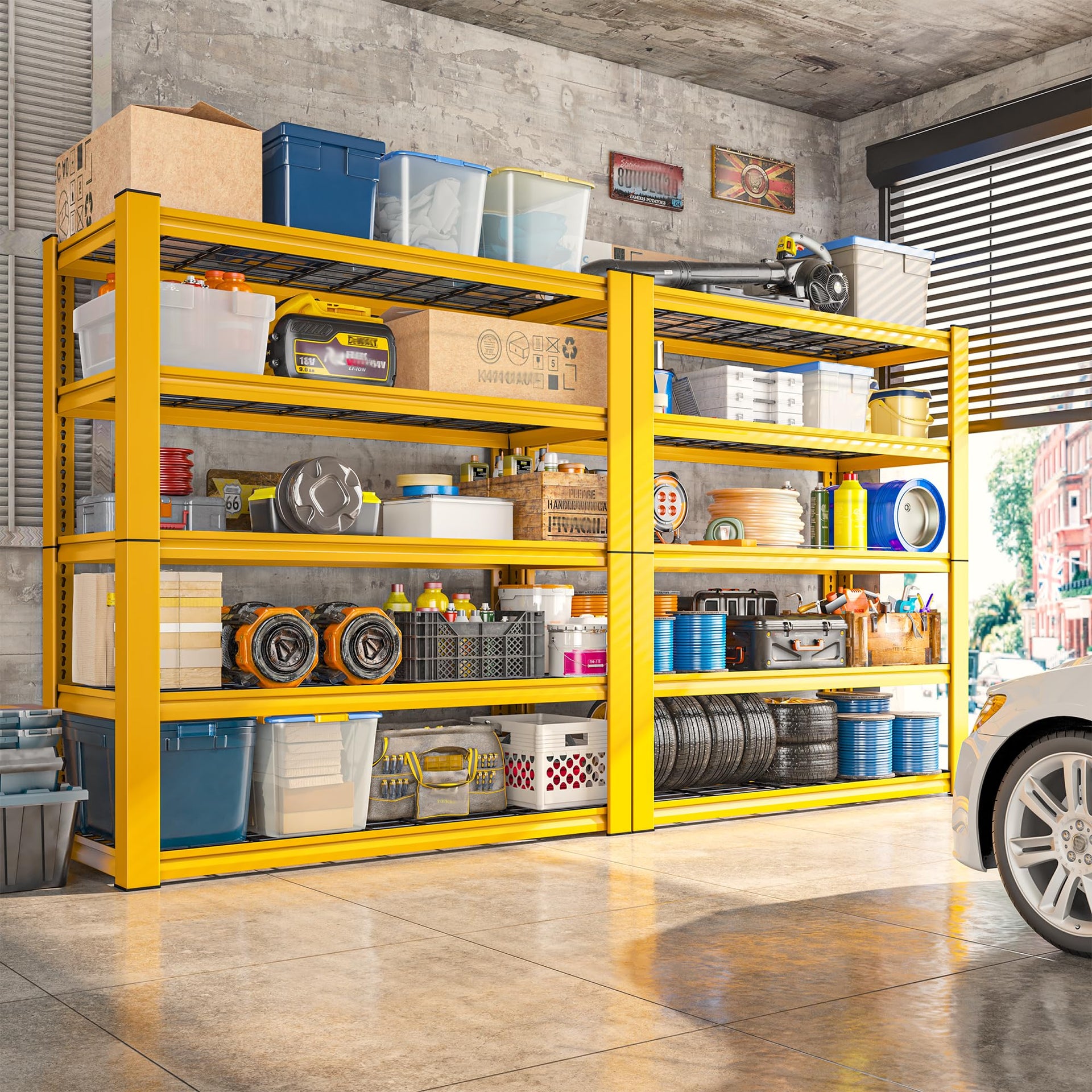 Orange Garage Shelving Adjustable 3010LBS Heavy Duty Storage Shelves