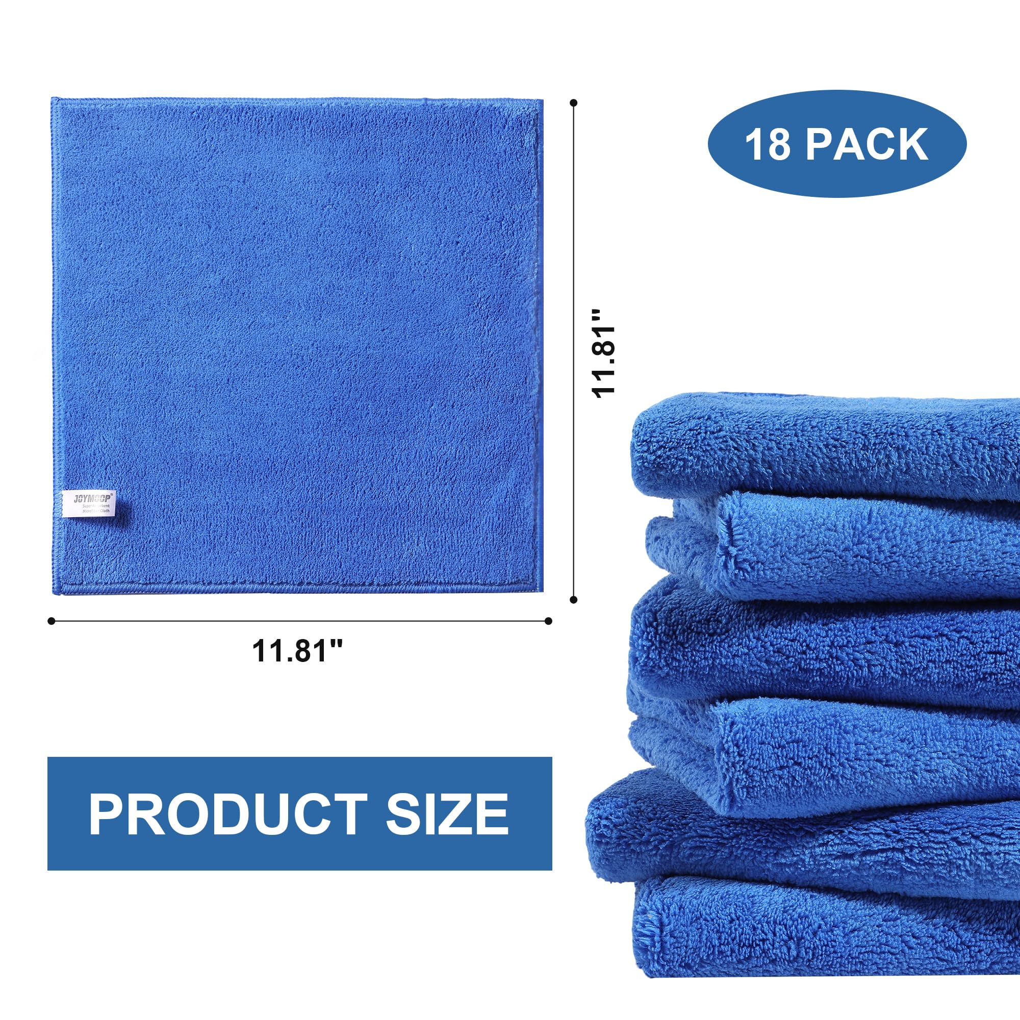 Microfiber Cleaning Cloths 18 Packs (18 Count)