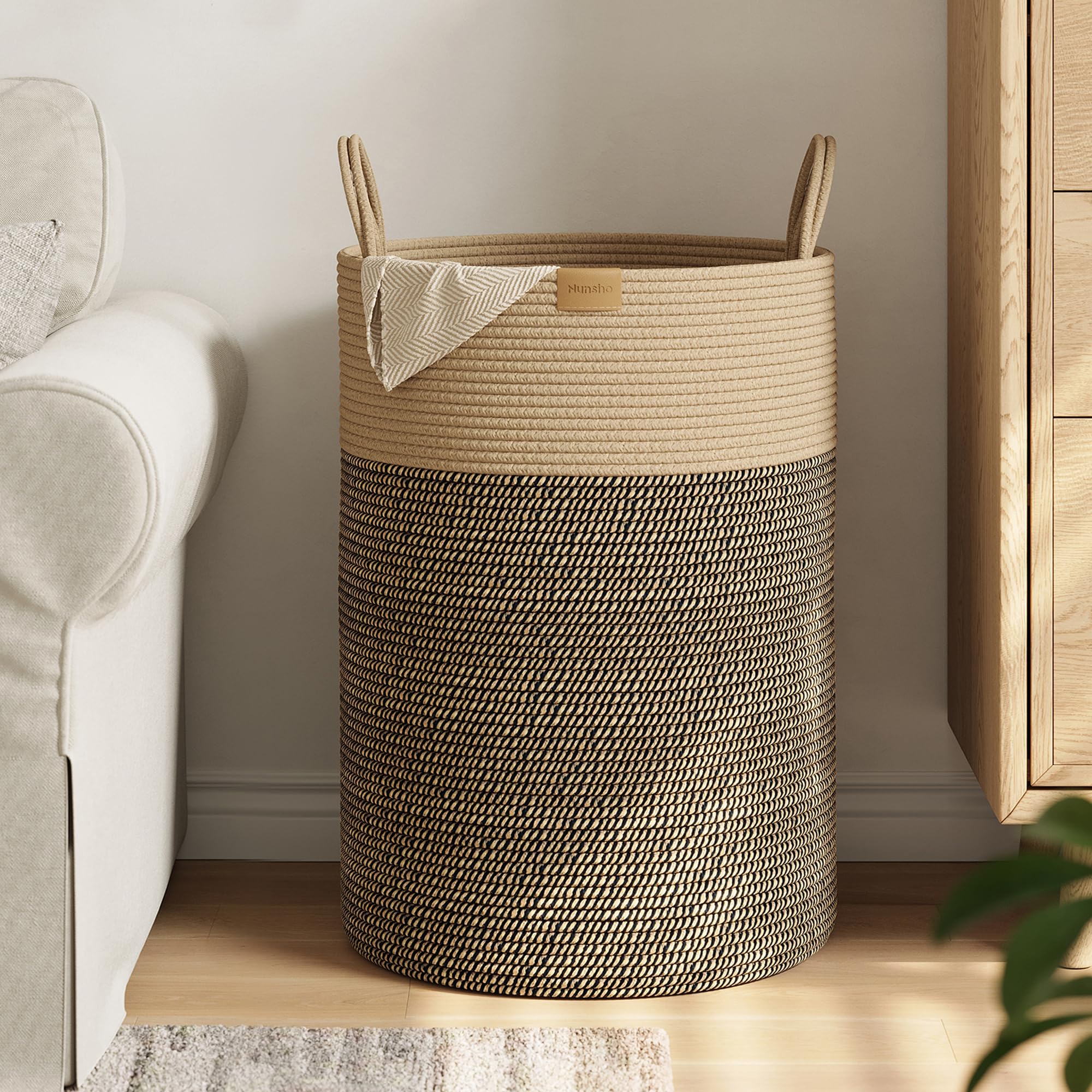 Tall Laundry Basket Hamper 95L