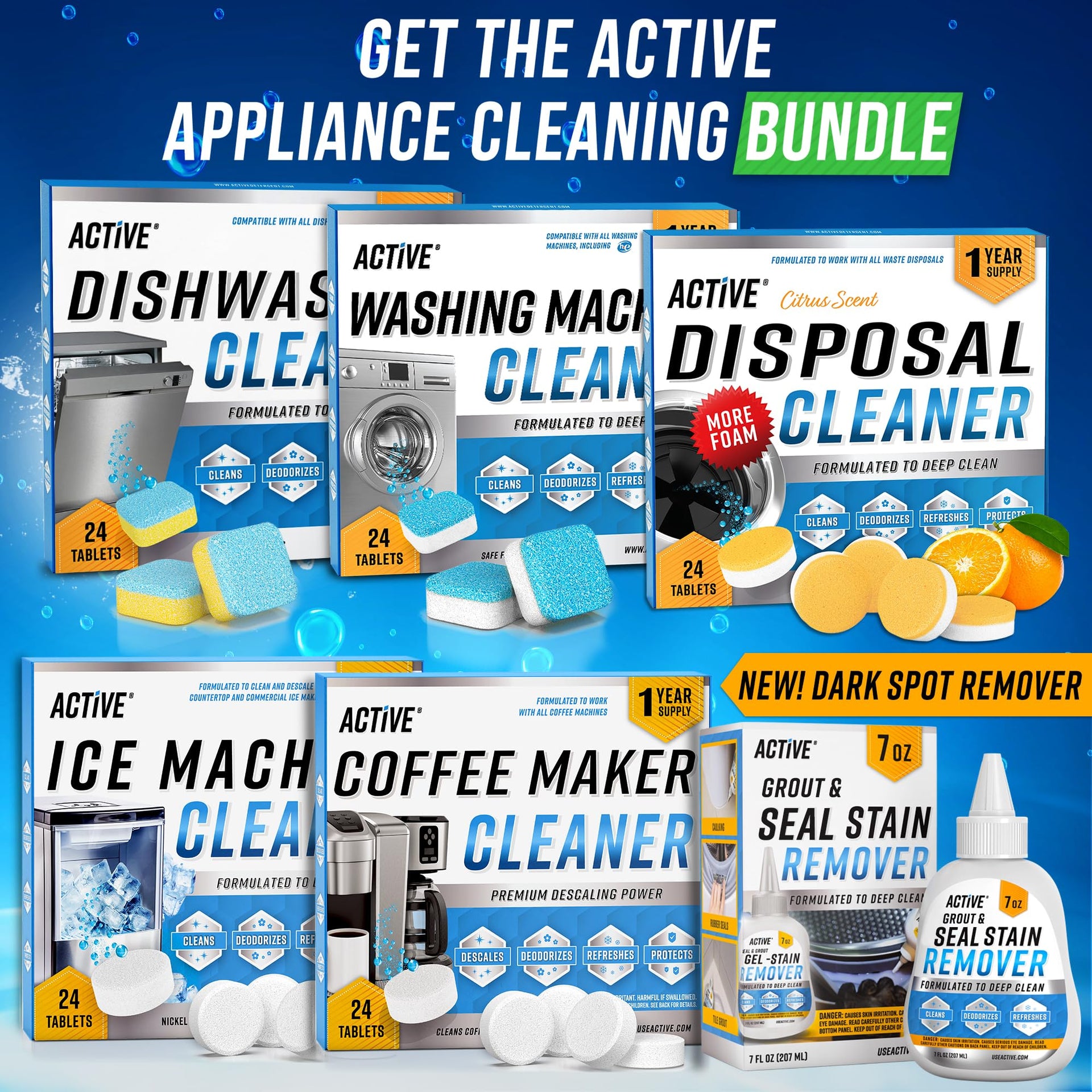 Garbage Disposal Cleaner Deodorizer Tablets (24 Count)