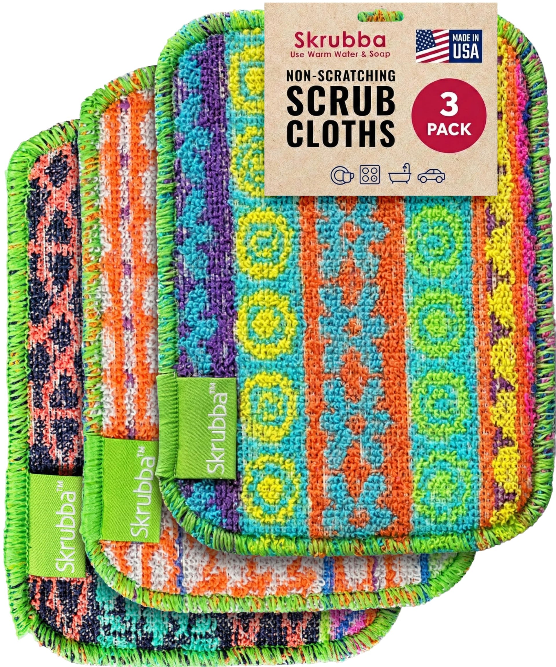 Skrubba 3 Pack Reusable Dish Scrubbers