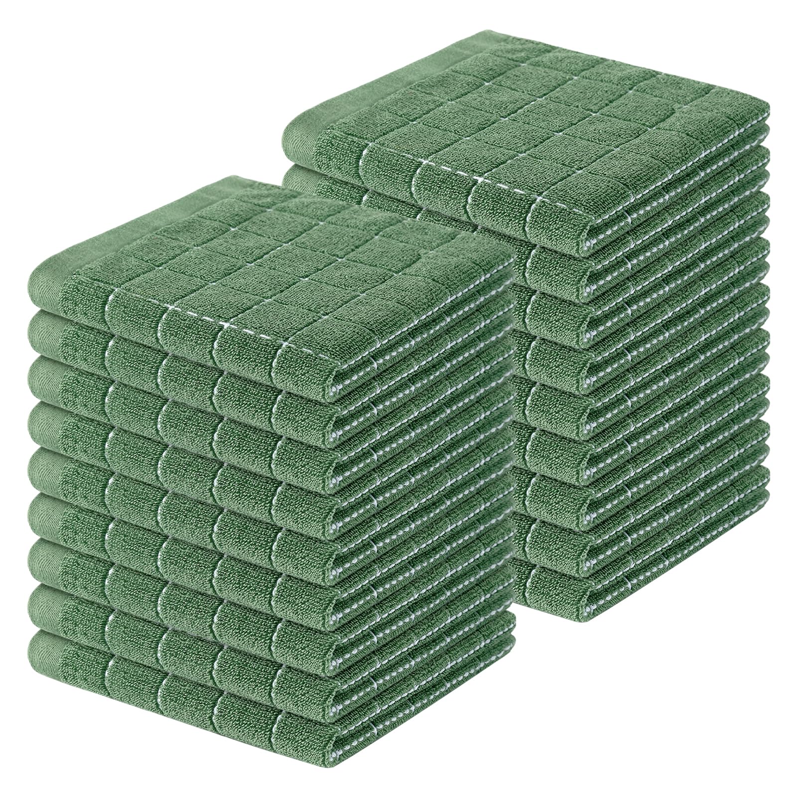 100% Cotton Terry Kitchen Dish Cloths (18 Count)