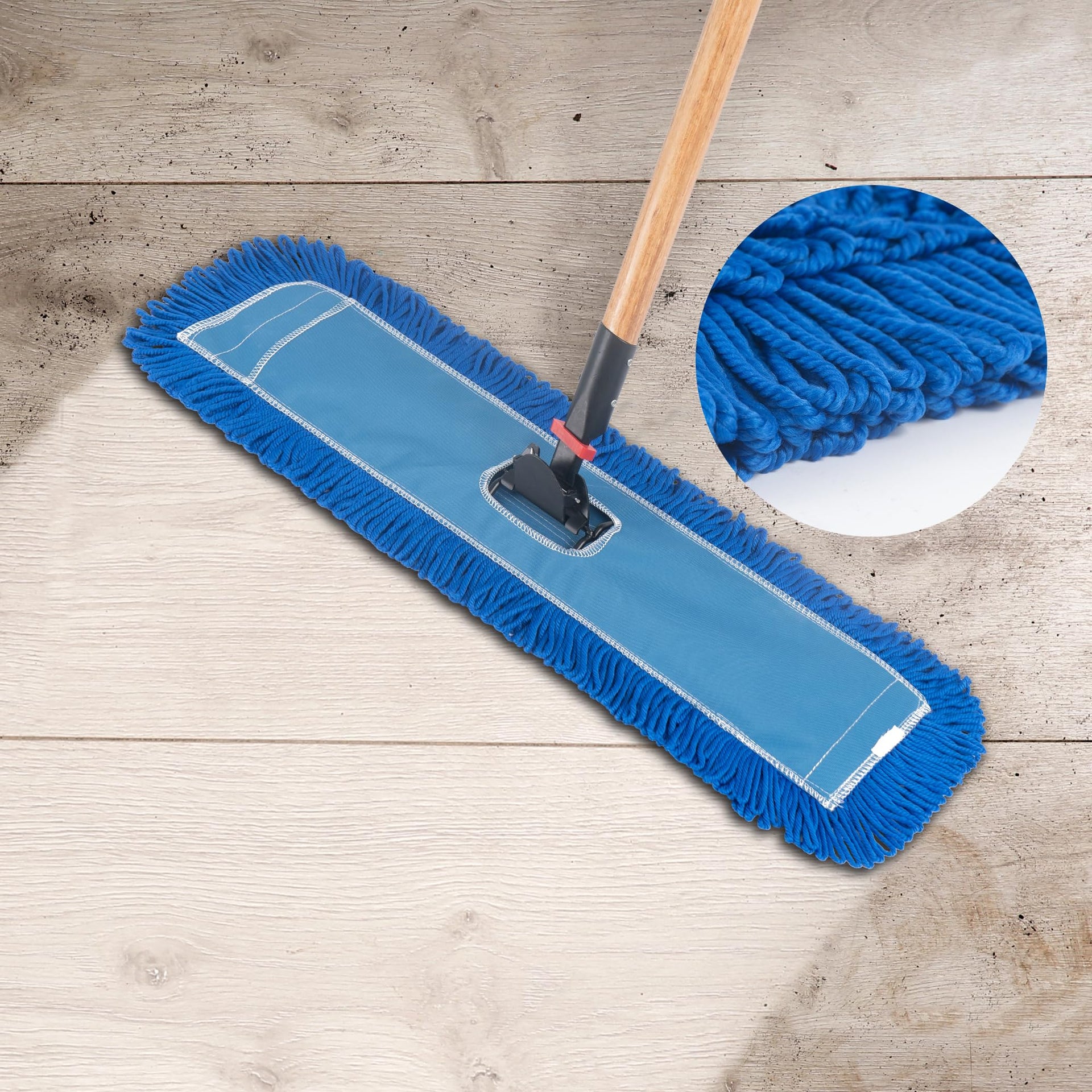 Matthew 36'' Microfiber Loop Dust Mop Washable Commercial&Residential Heavy Duty Mop Head Replacement Premium Absorbent Industrial Dust Mop Refill Pads for Hardwood (6 Count) - ModHome Supplies