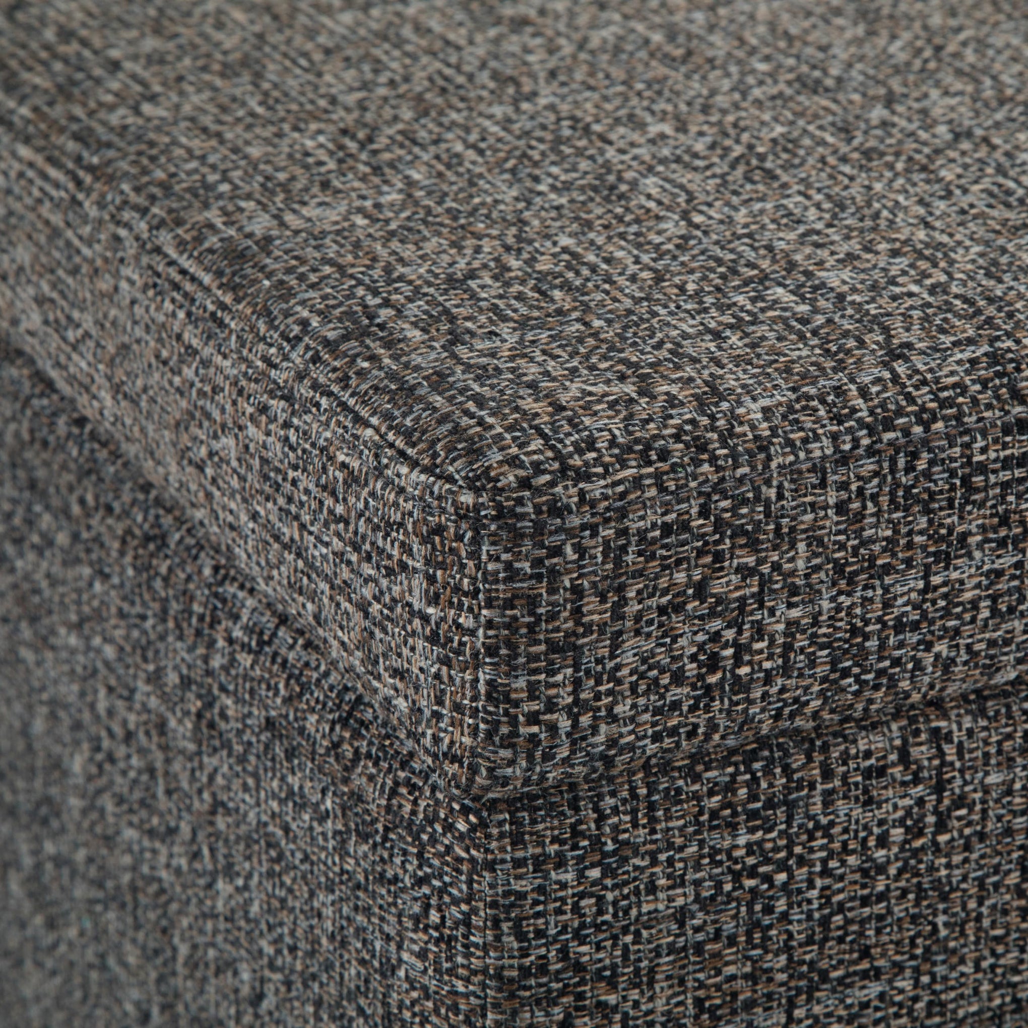 Avalon 48" Wide Tweed Look Fabric Storage Ottoman in Red