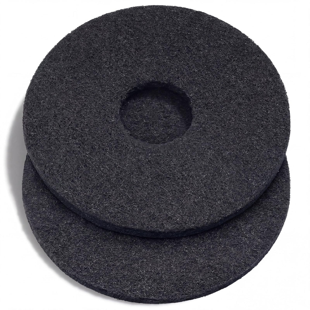 2 Pcs 17" Black Scrubbing Pads Commercial Cleaning Orbiter Pads (2 Count)