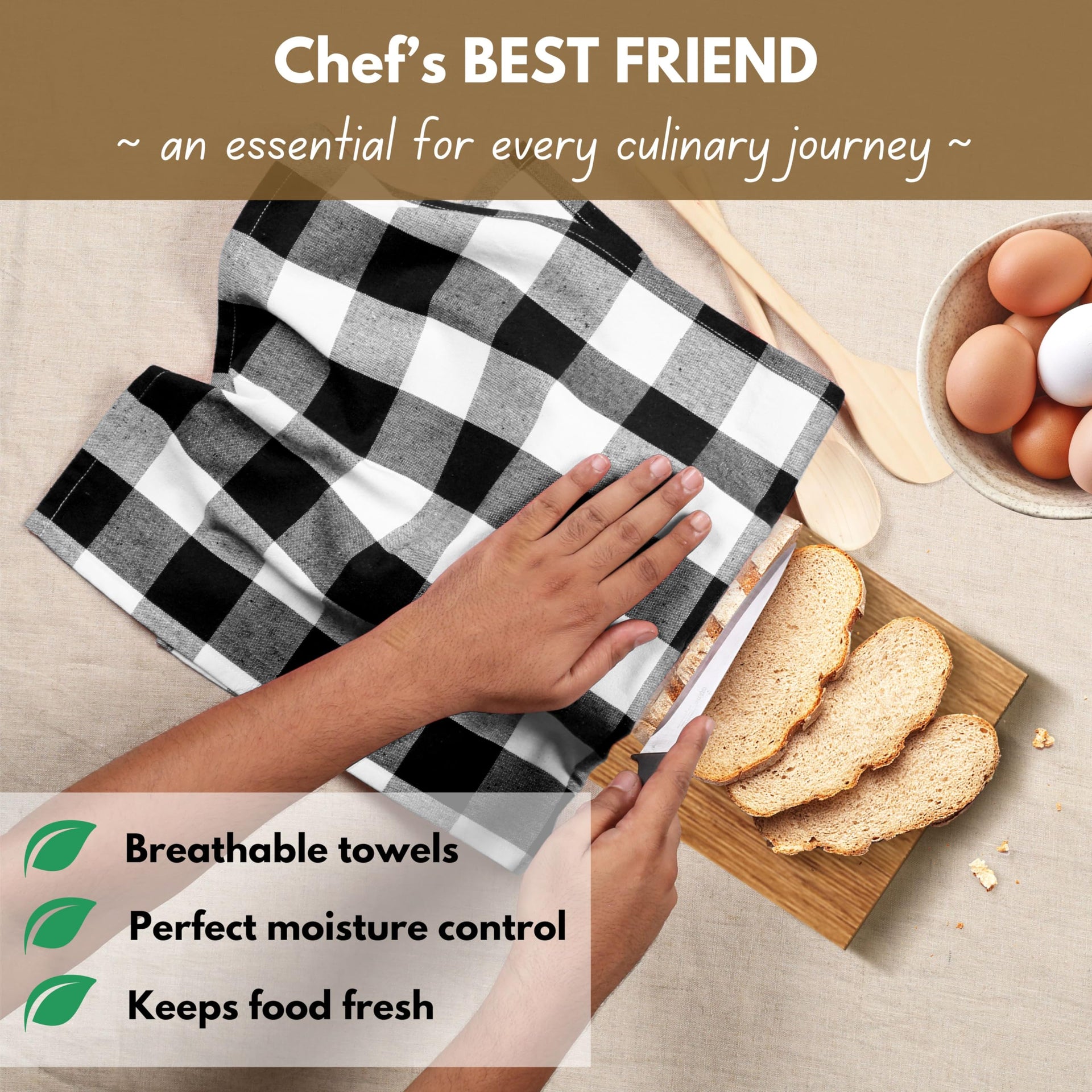 6 Pack Kitchen Towel with Hanging Loop 16x26 inches (6 Count)