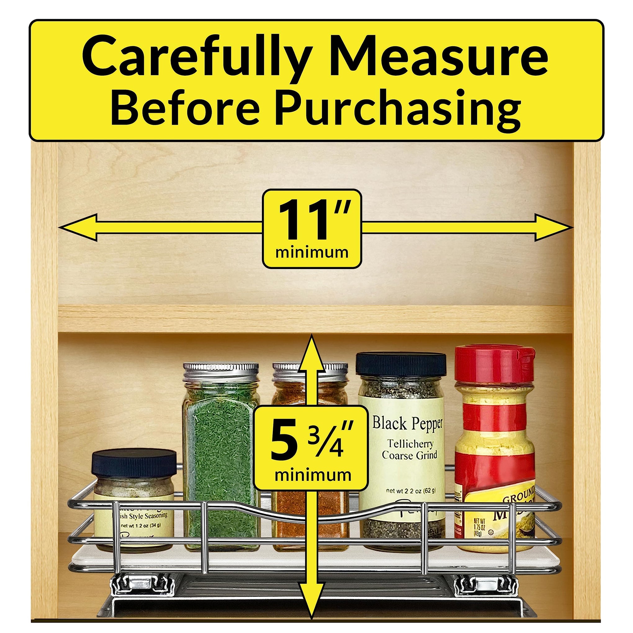 Pull Out Spice Organization for Cabinets