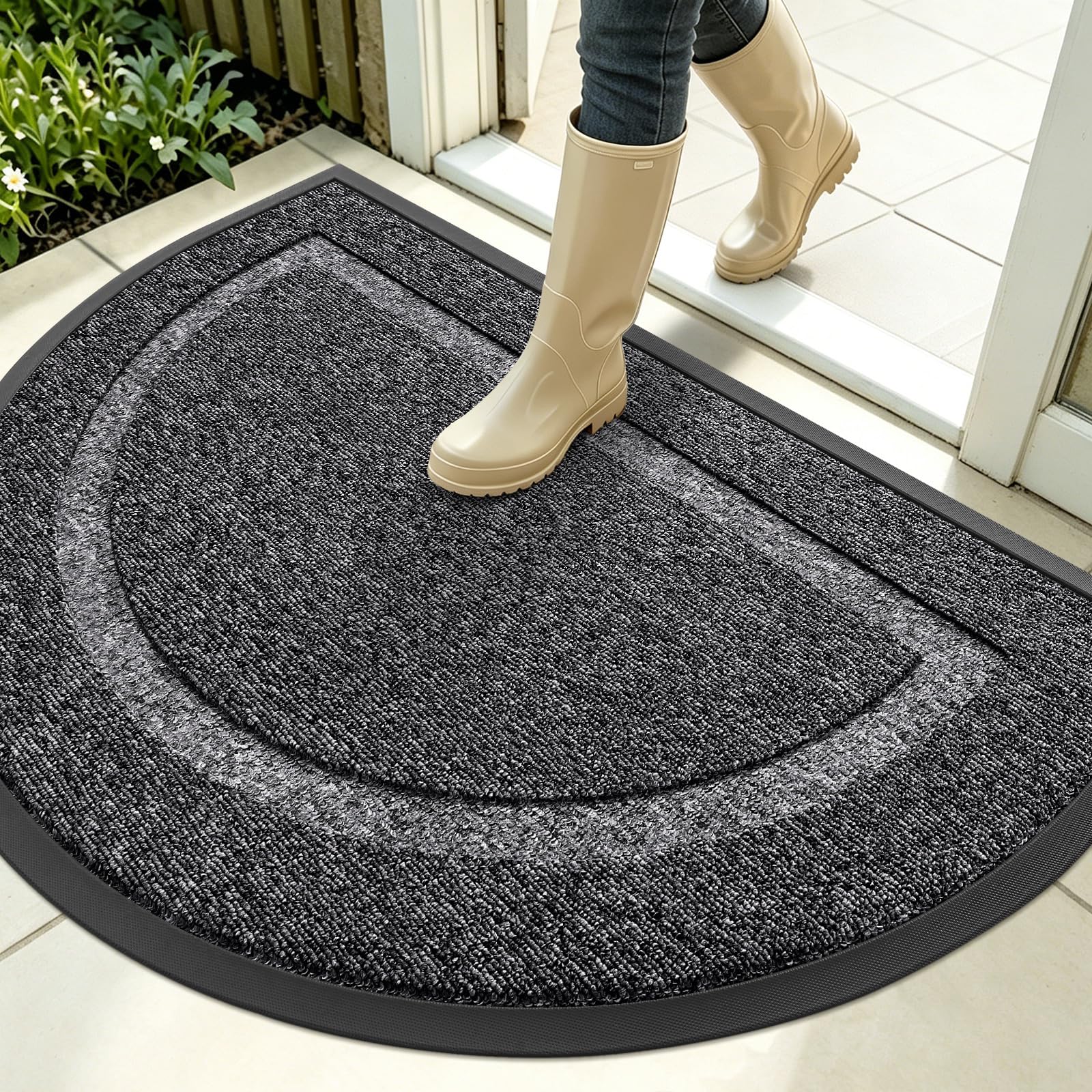 Half Circle Front Door Mat Outside 35x23 All