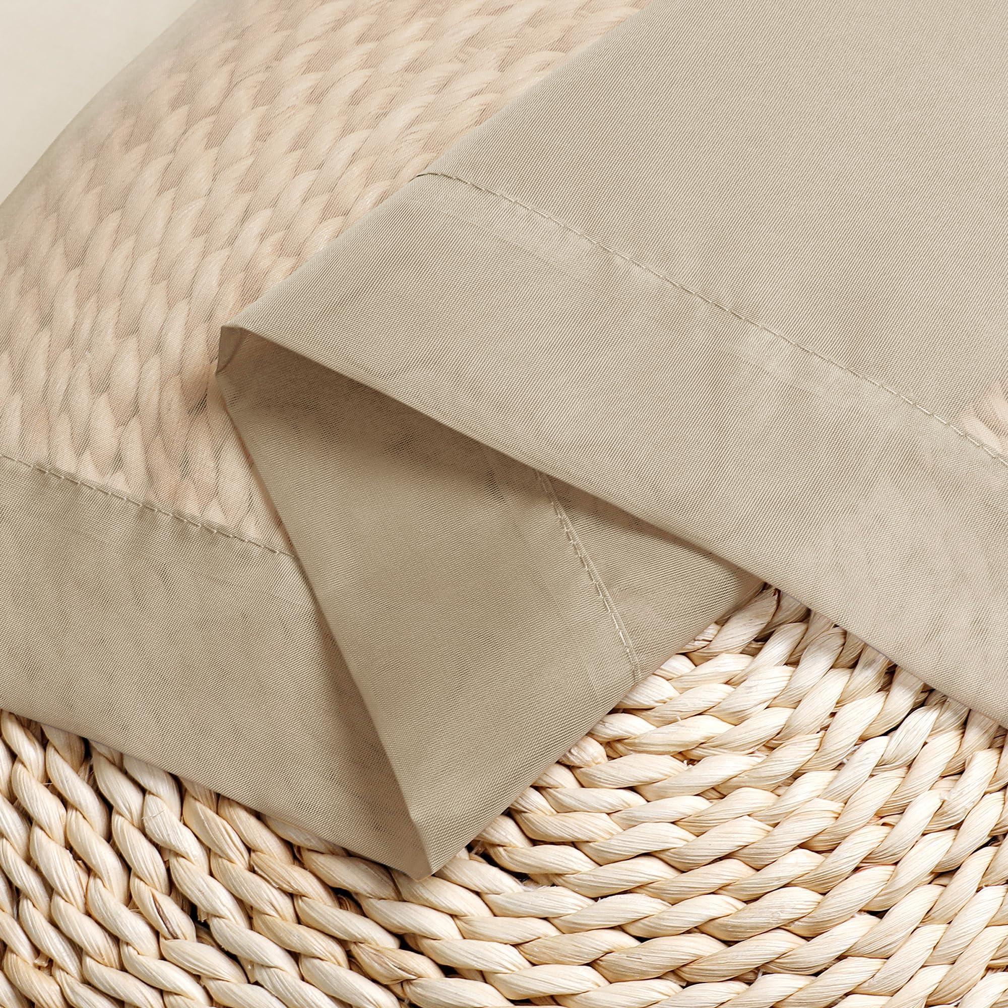 Taupe Sheer Curtains 30 inch Length 2 Panels (2 Count)