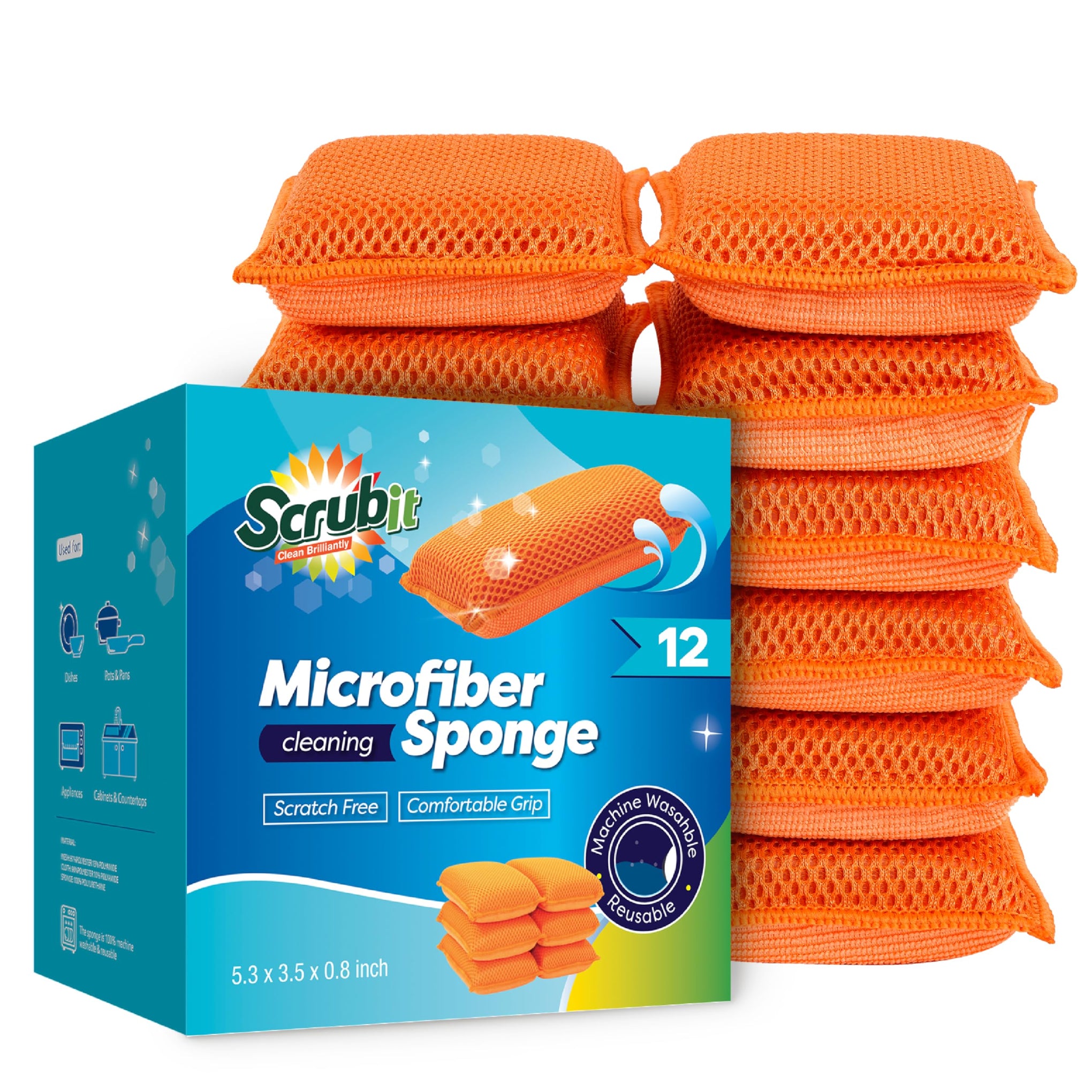 Reusable Sponges for Dishes (12 Count)
