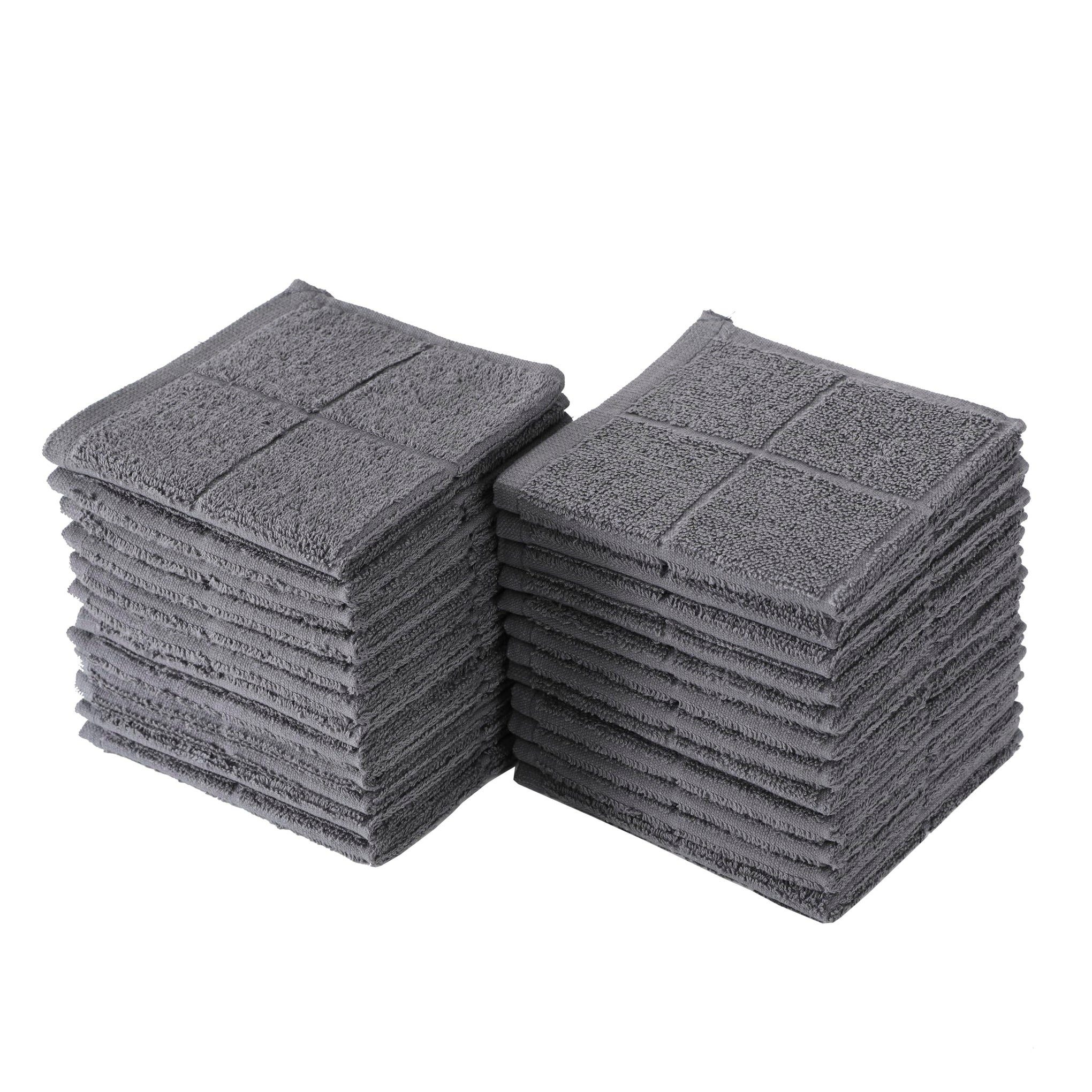 Kitchen Dish Cloths Highly Absorbent Dish Rags 100% Cotton Wash Cloths for Washing Dishes (24 Count) - ModHome Supplies