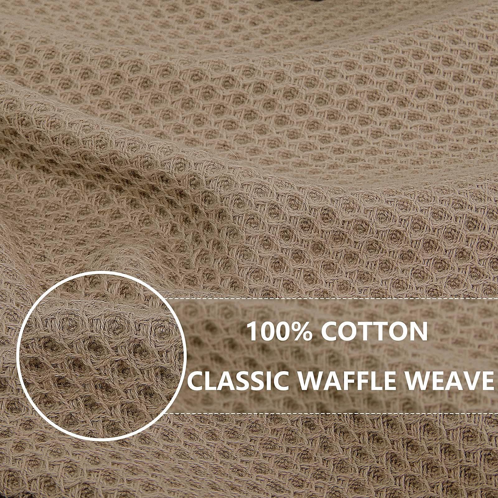 100% Cotton Waffle Weave Kitchen Dish Towels 18 (18 Count)