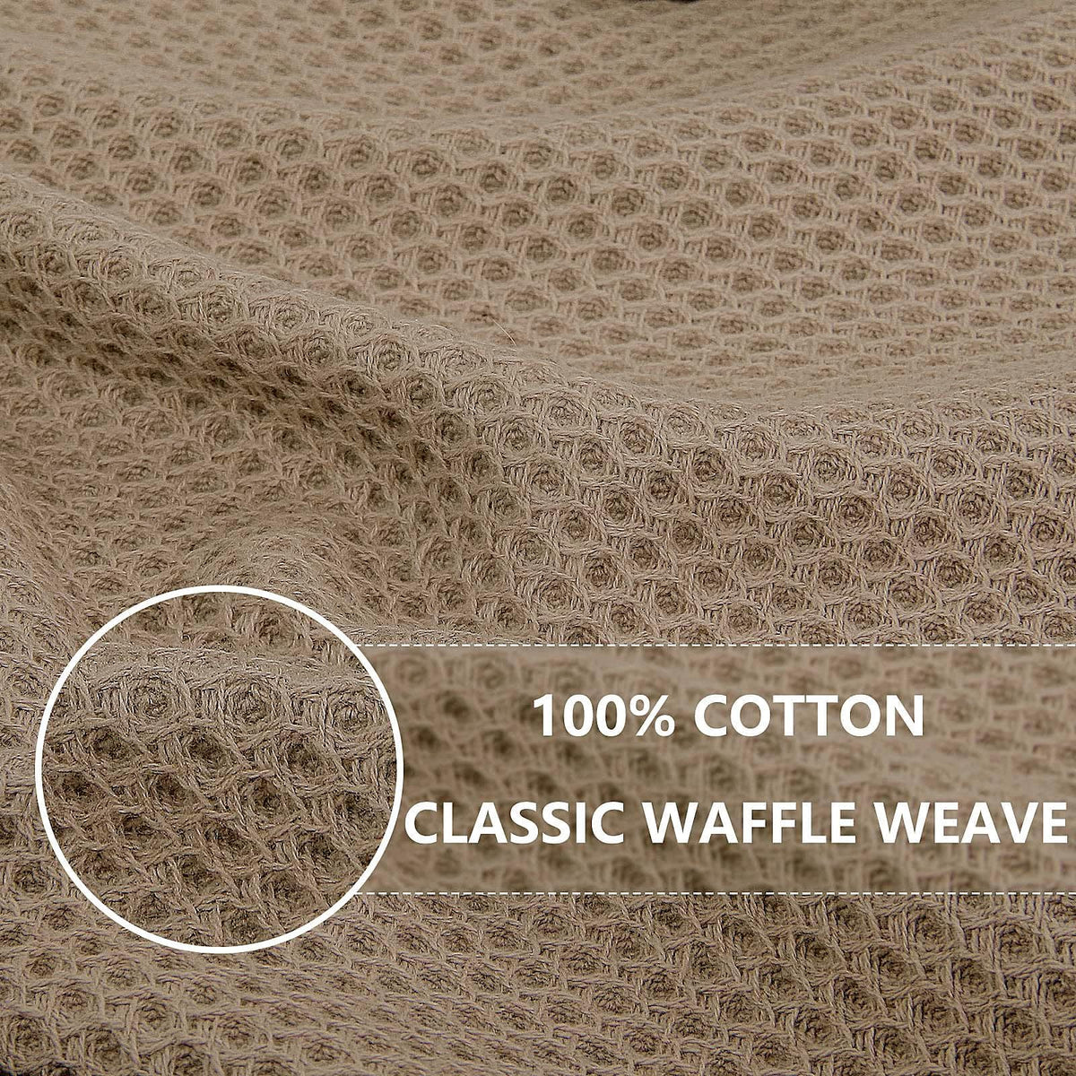 100% Cotton Waffle Weave Kitchen Dish Towels 24 (24 Count)