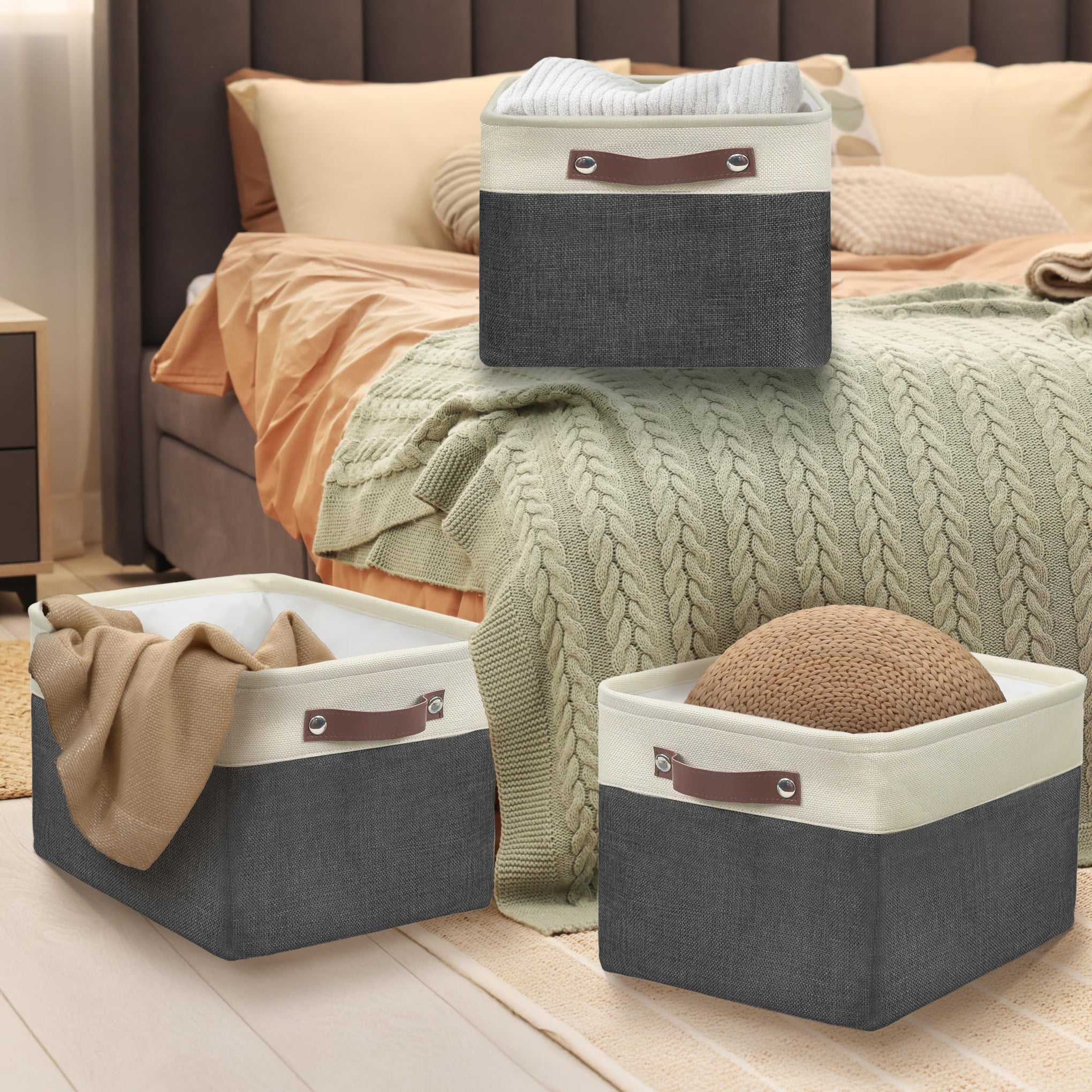 15" x 11" Large Fabric Storage Bin (3 Count)