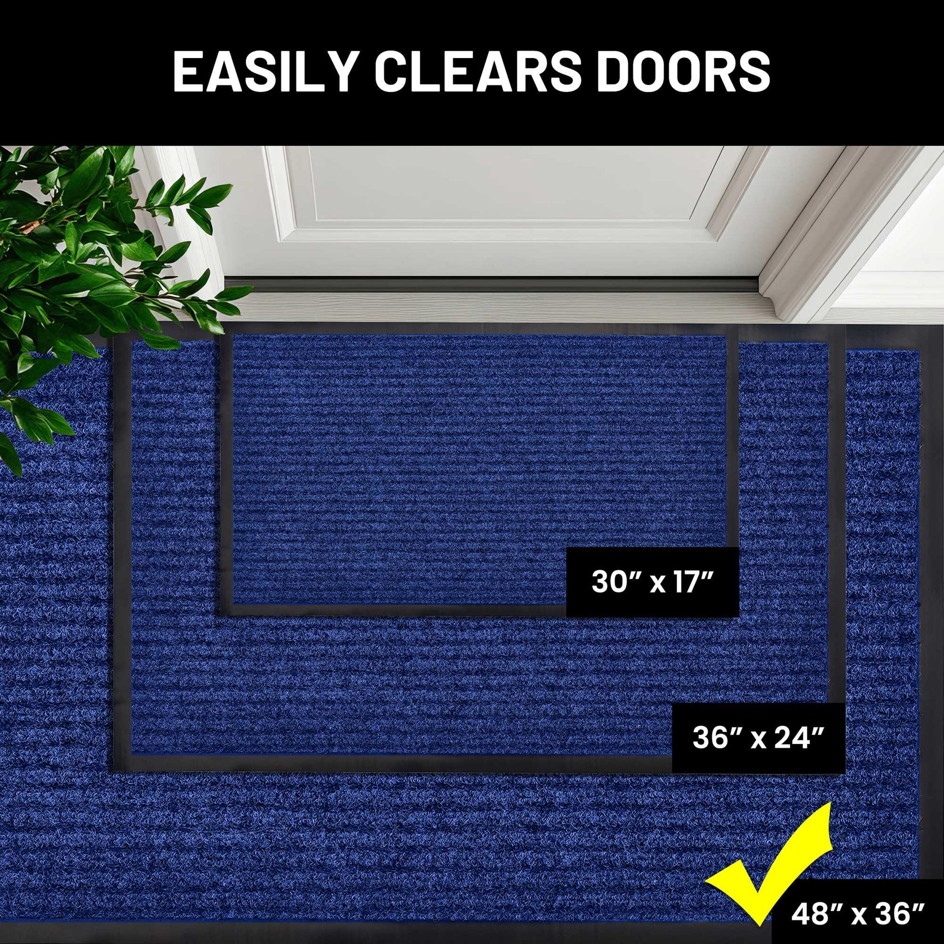 Front Door Mat Indoor Outdoor Welcome Entryway Entrance Doormat (2 Count)