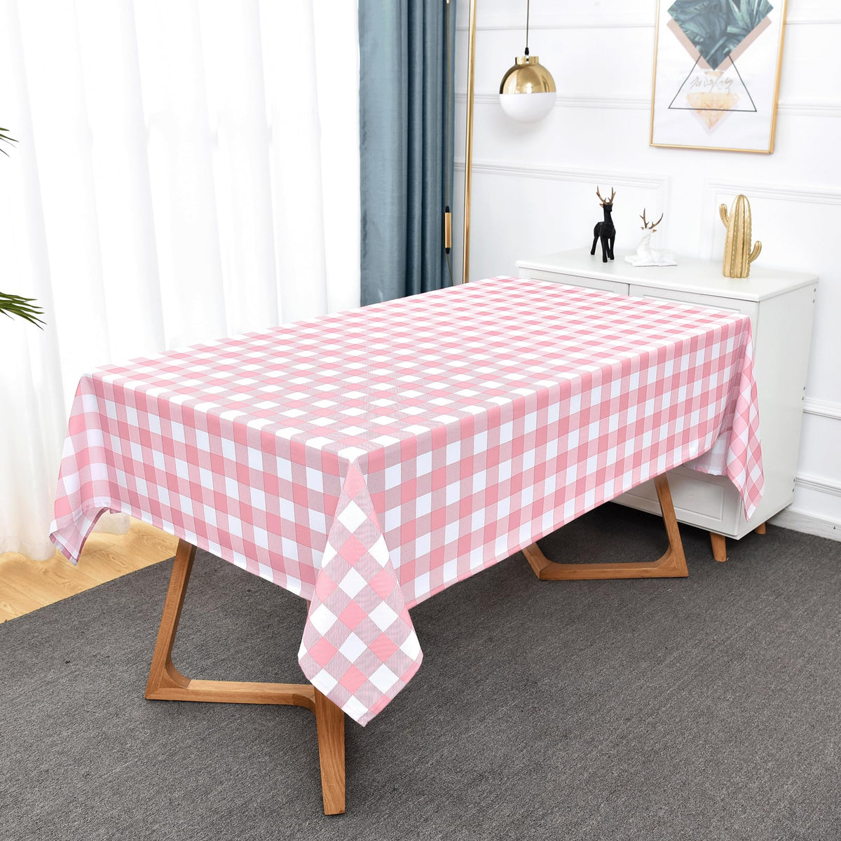 Waterproof Plaid Tablecloth Fabric