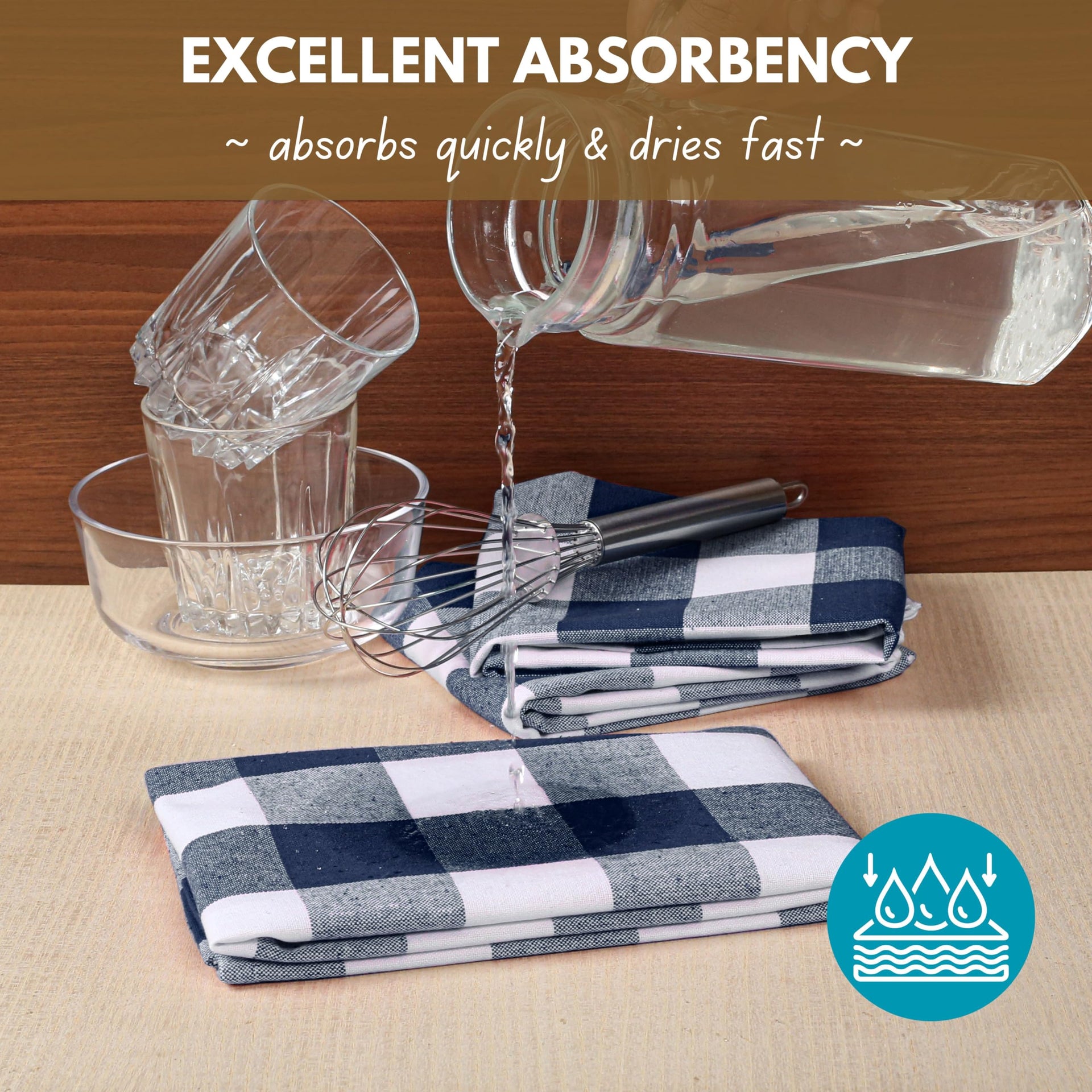 4 Pack Kitchen Towel with Hanging Loop 16x26 inches