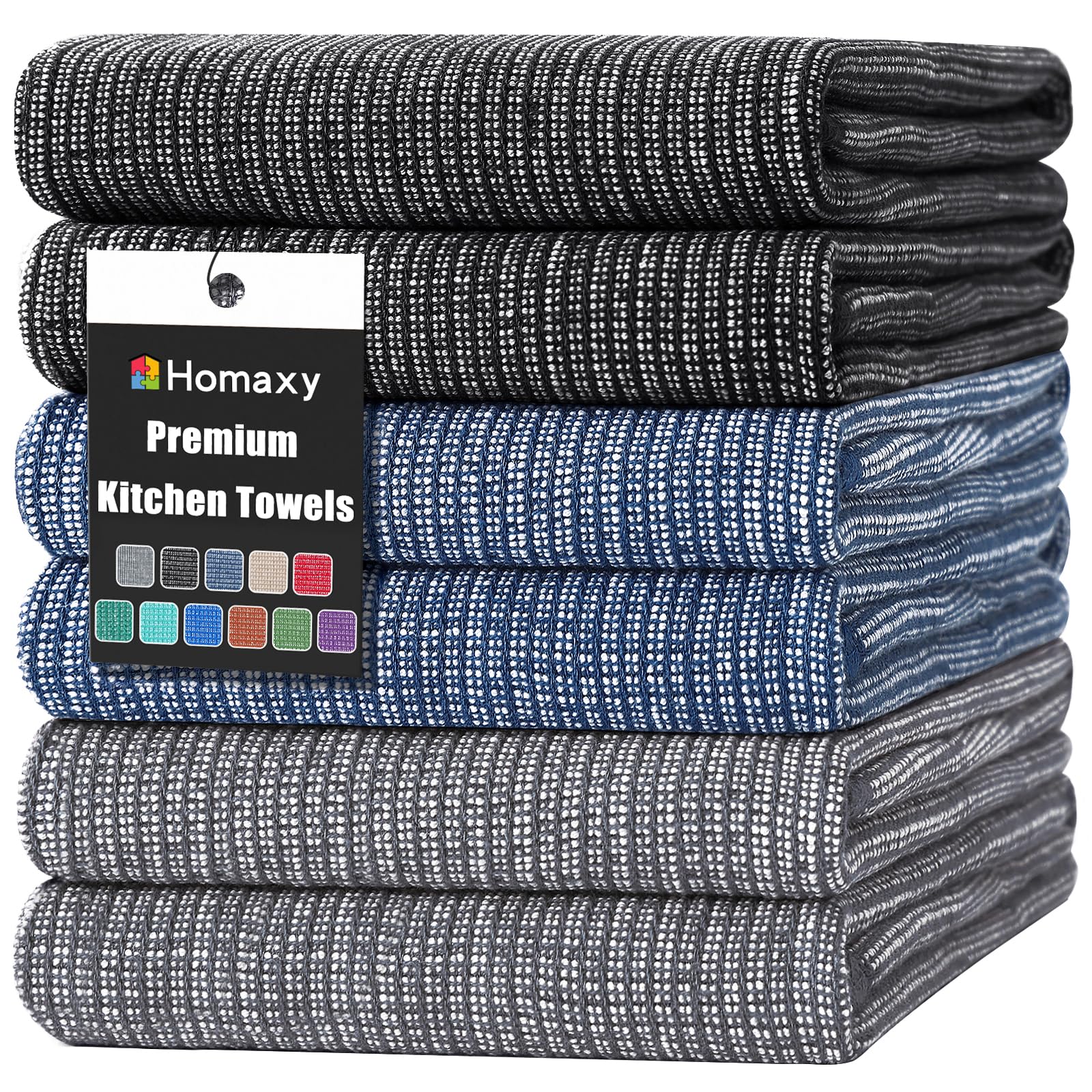 380 GSM Cotton Premium Kitchen Towels 6 Pack (6 Count)