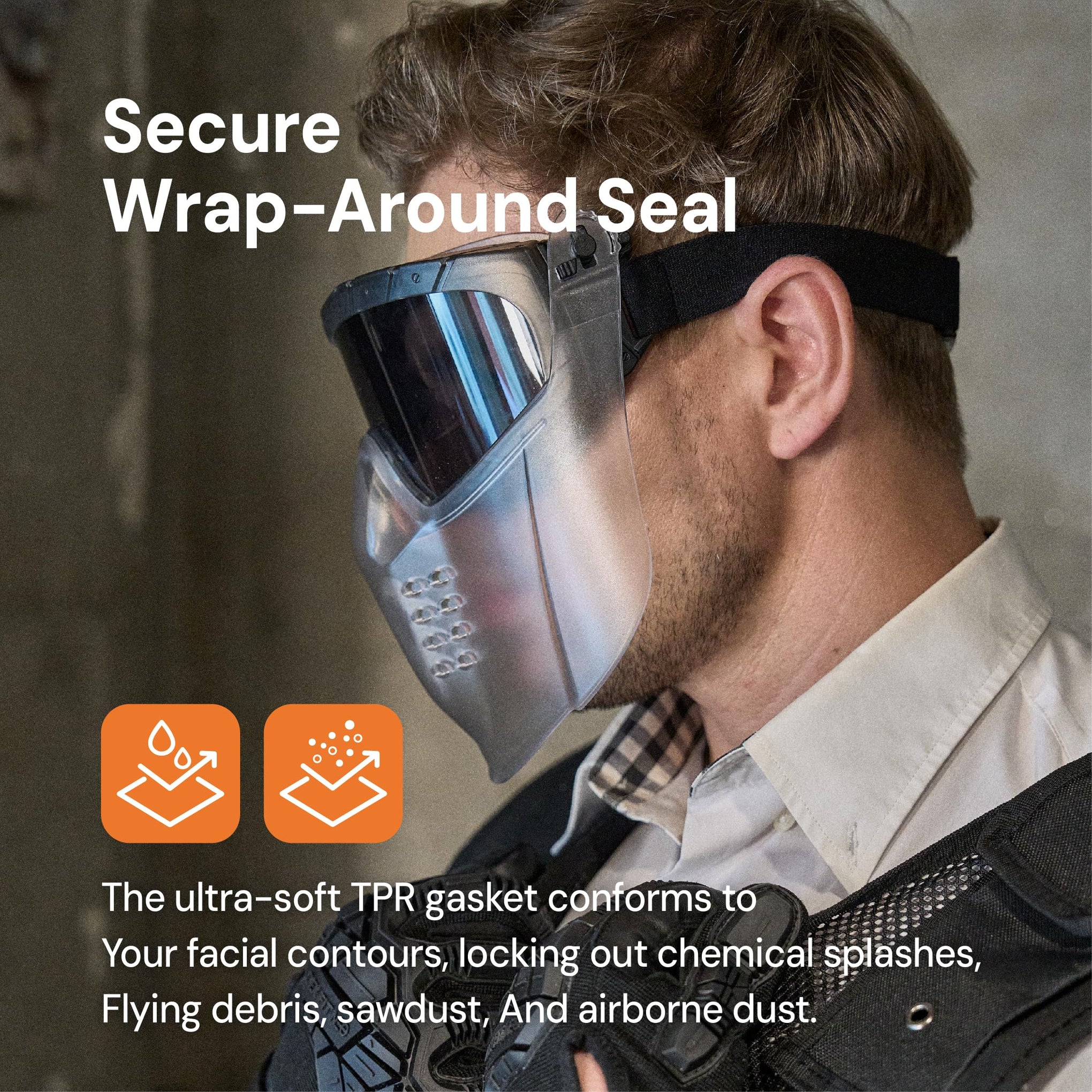 SG220 Plus Full Face Safety Goggles with Detachable Shield