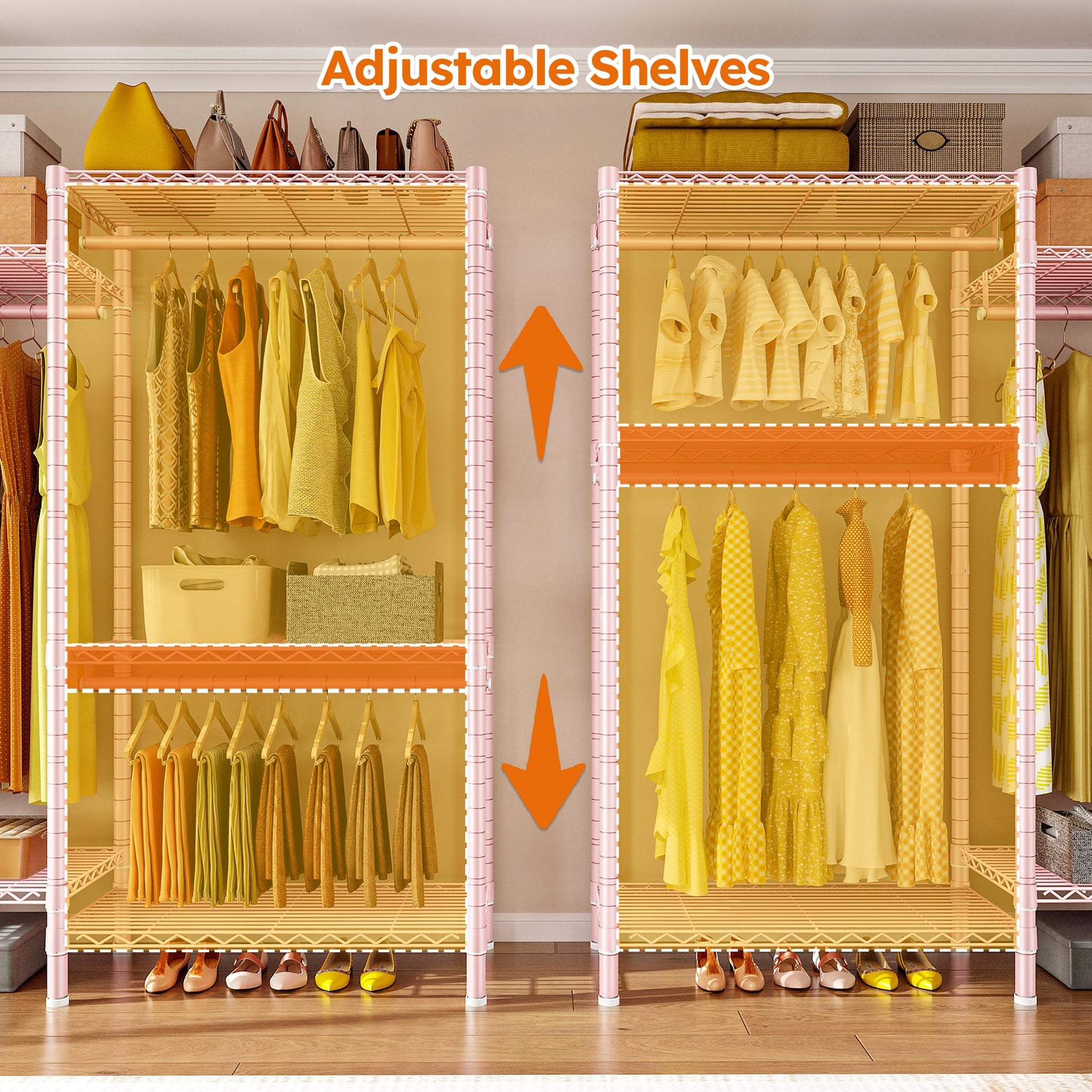 Clothes Rack Clothing Racks for Hanging Clothes Heavy Duty