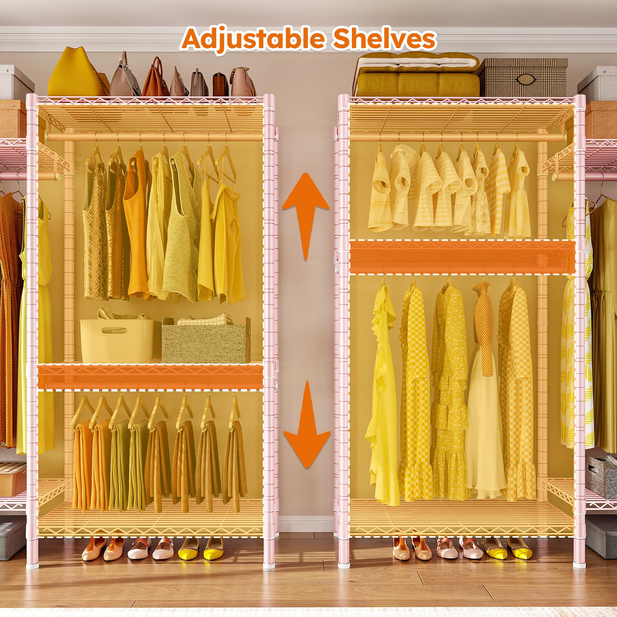 Clothes Rack Clothing Racks for Hanging Clothes Heavy Duty