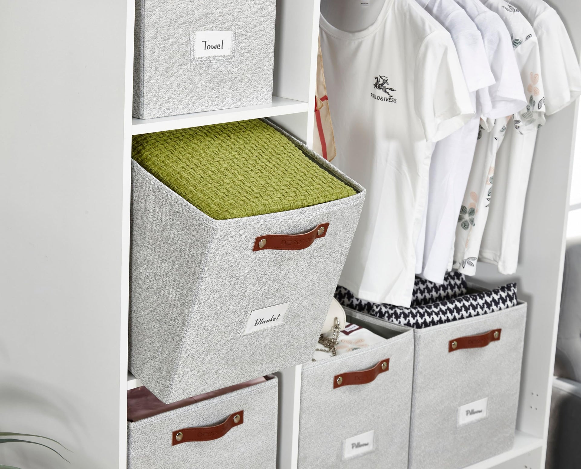 Storage Bins Storage Baskets for Shelves (4 Count)