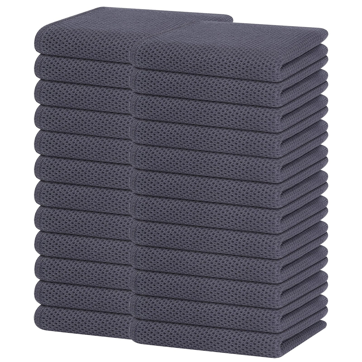 100% Cotton Waffle Weave Kitchen Dish Towels 24 (24 Count)
