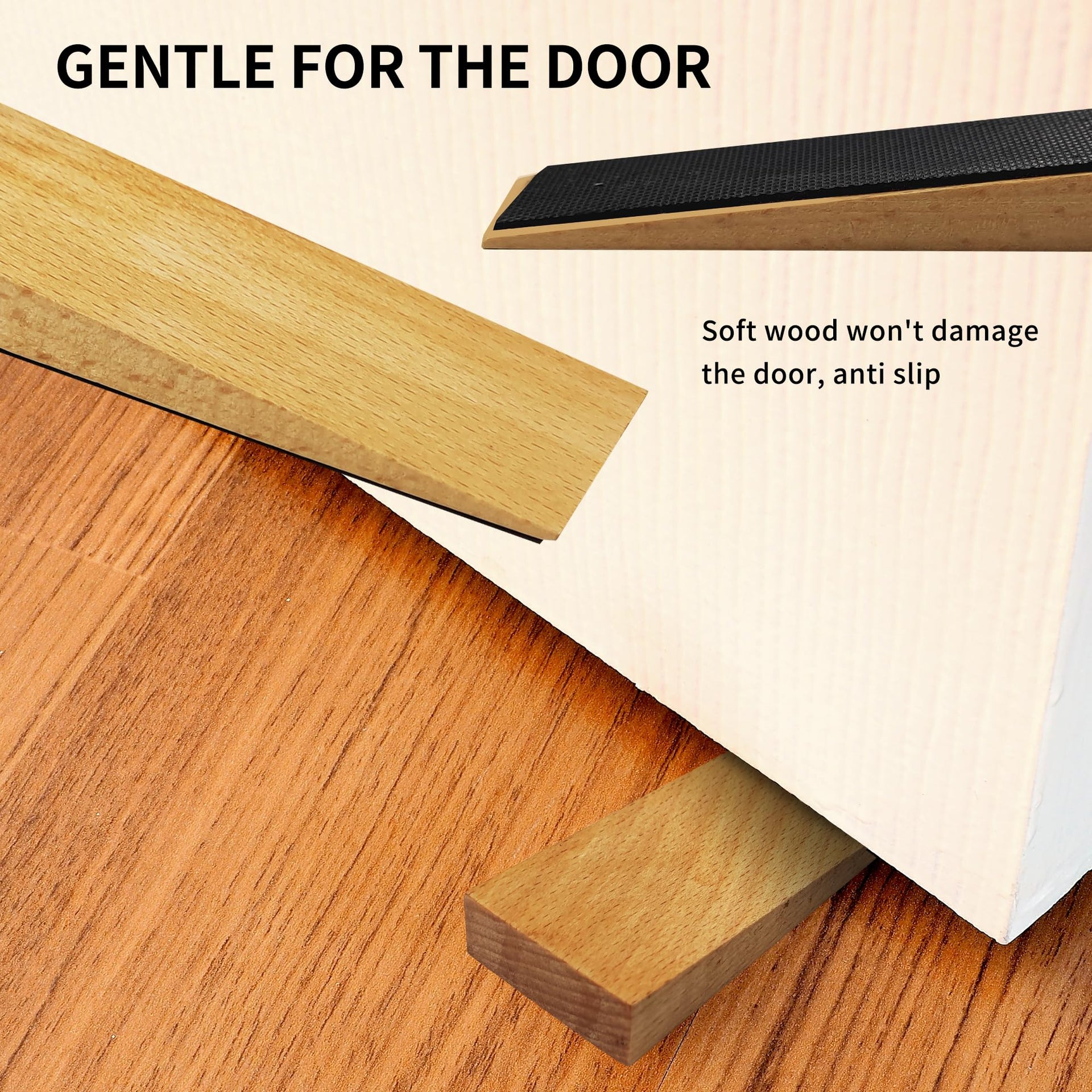 4 Pack Wooden Door Stop